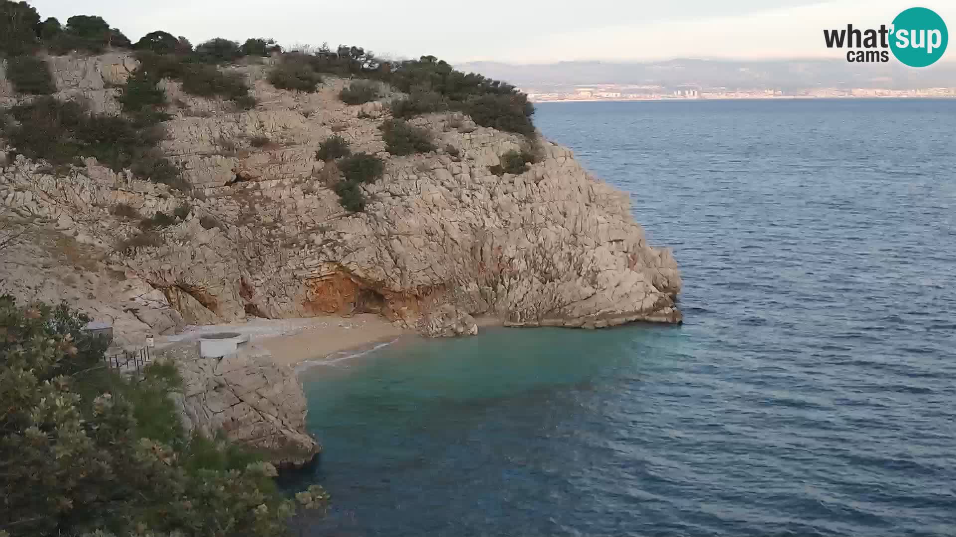 Cámara web de la playa de Brseč en Mošćenička Draga, Croacia