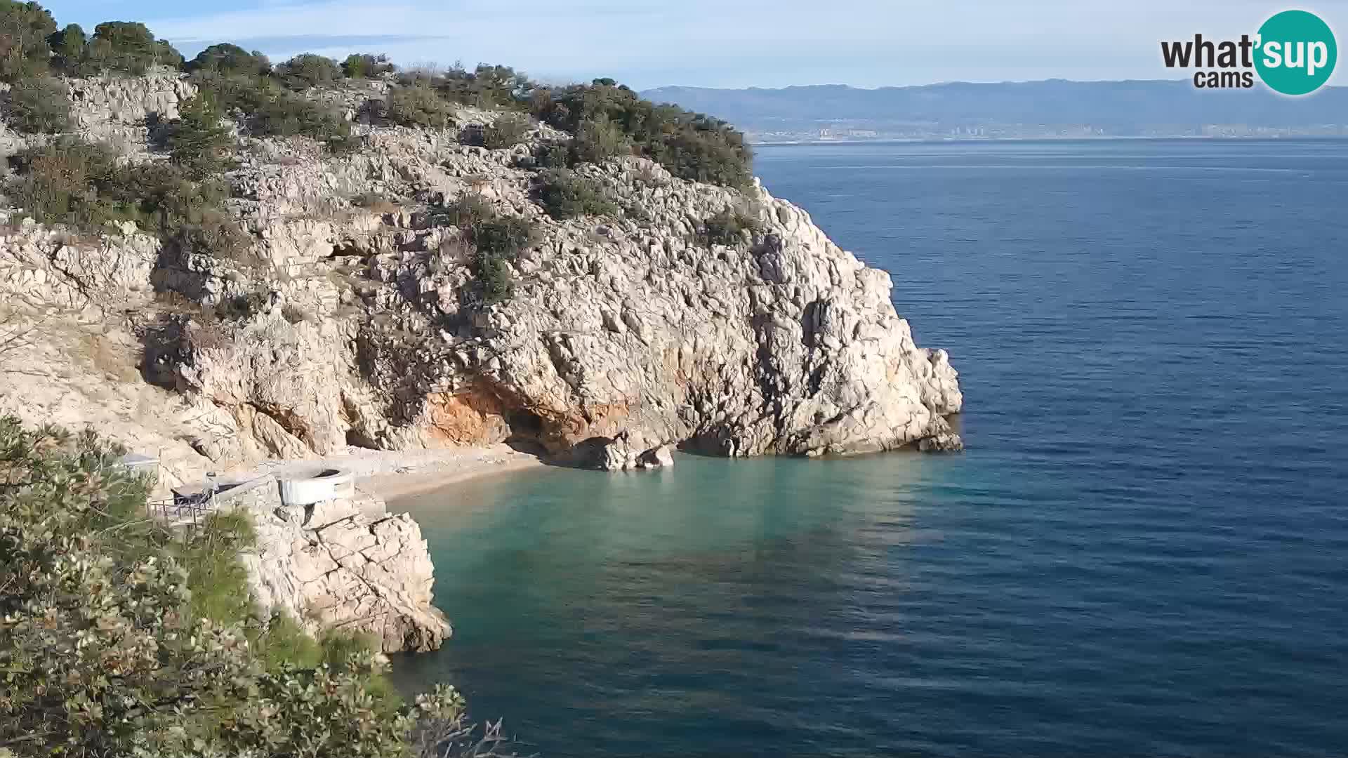 Cámara web de la playa de Brseč en Mošćenička Draga, Croacia