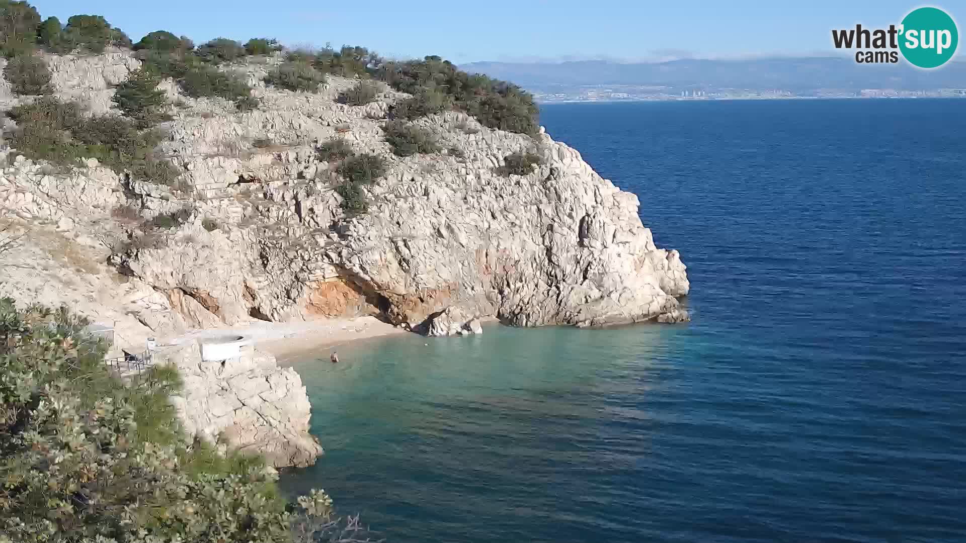 Webcam plage Brseč à Mošćenička Draga, Croatie