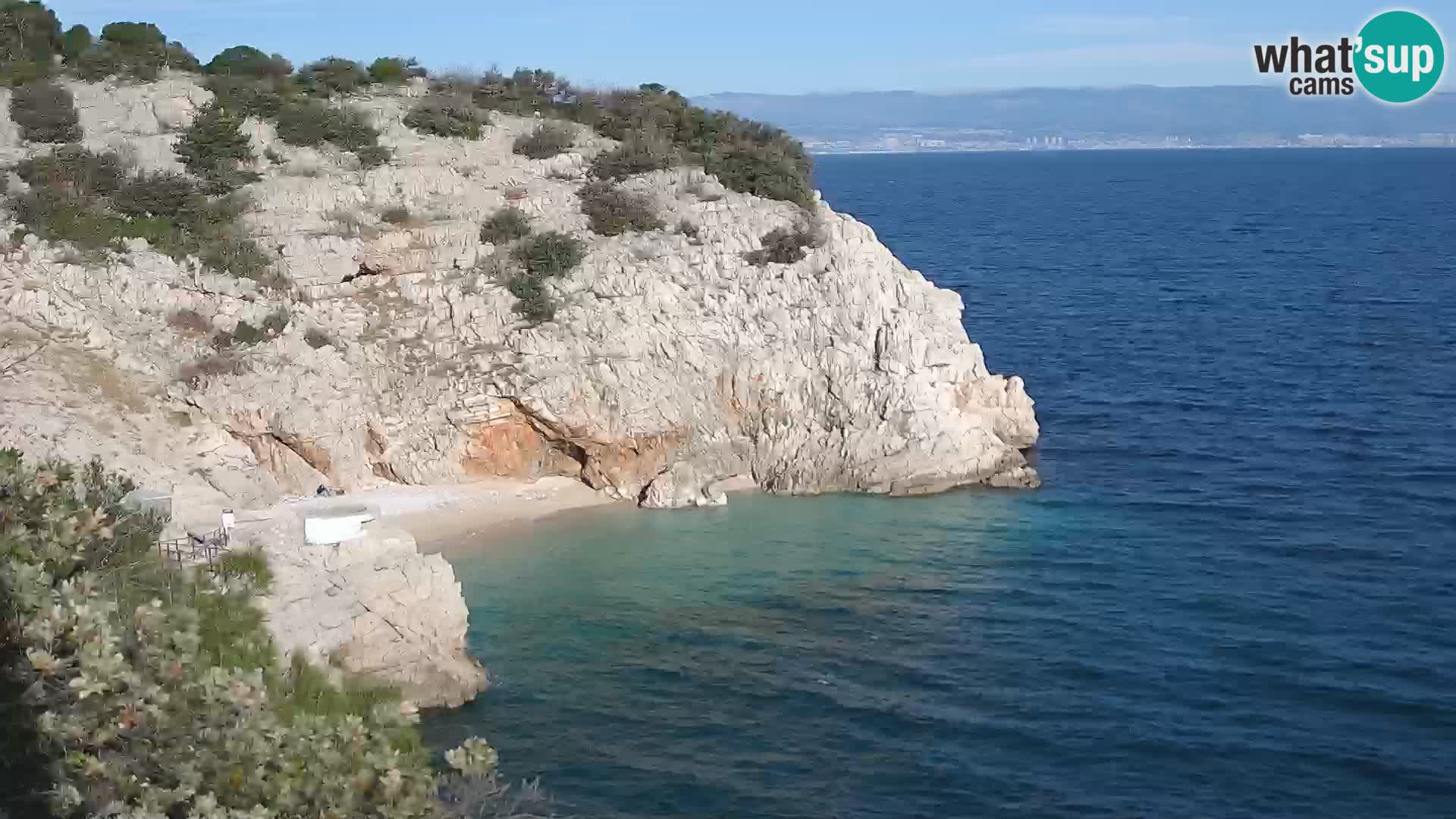 Webcam plage Brseč à Mošćenička Draga, Croatie