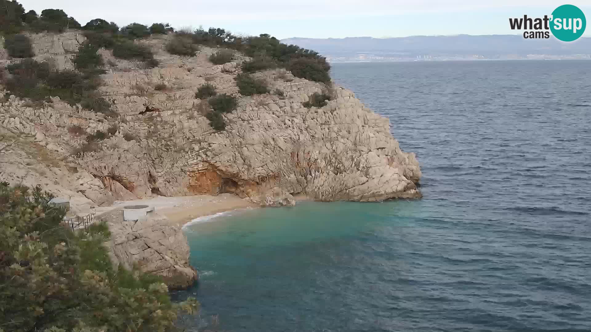 Webcam plage Brseč à Mošćenička Draga, Croatie