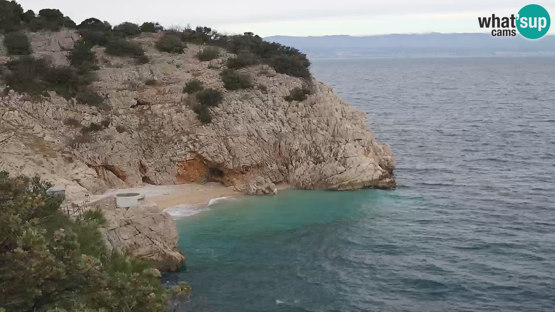 Webcam plage Brseč à Mošćenička Draga, Croatie
