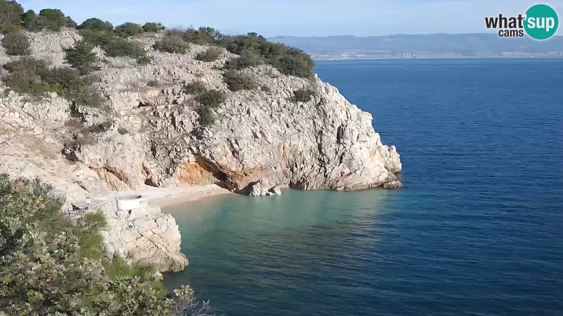 Cámara web de la playa de Brseč en Mošćenička Draga, Croacia