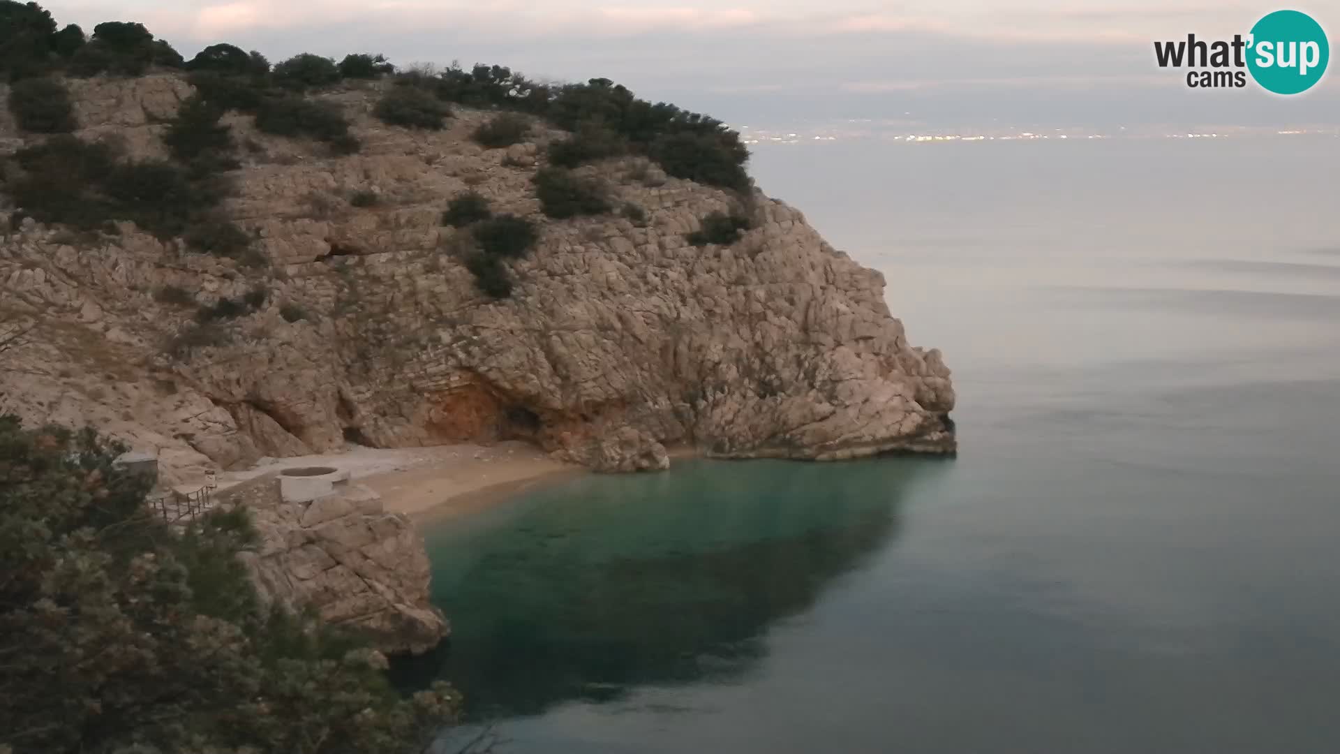Webcam plage Brseč à Mošćenička Draga, Croatie