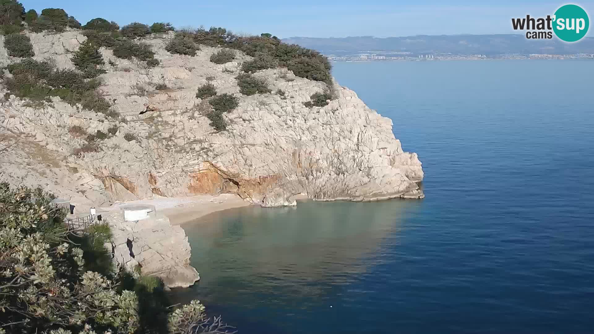 Spletna kamera Brseč plaža – Mošćenička Draga – Hrvaška