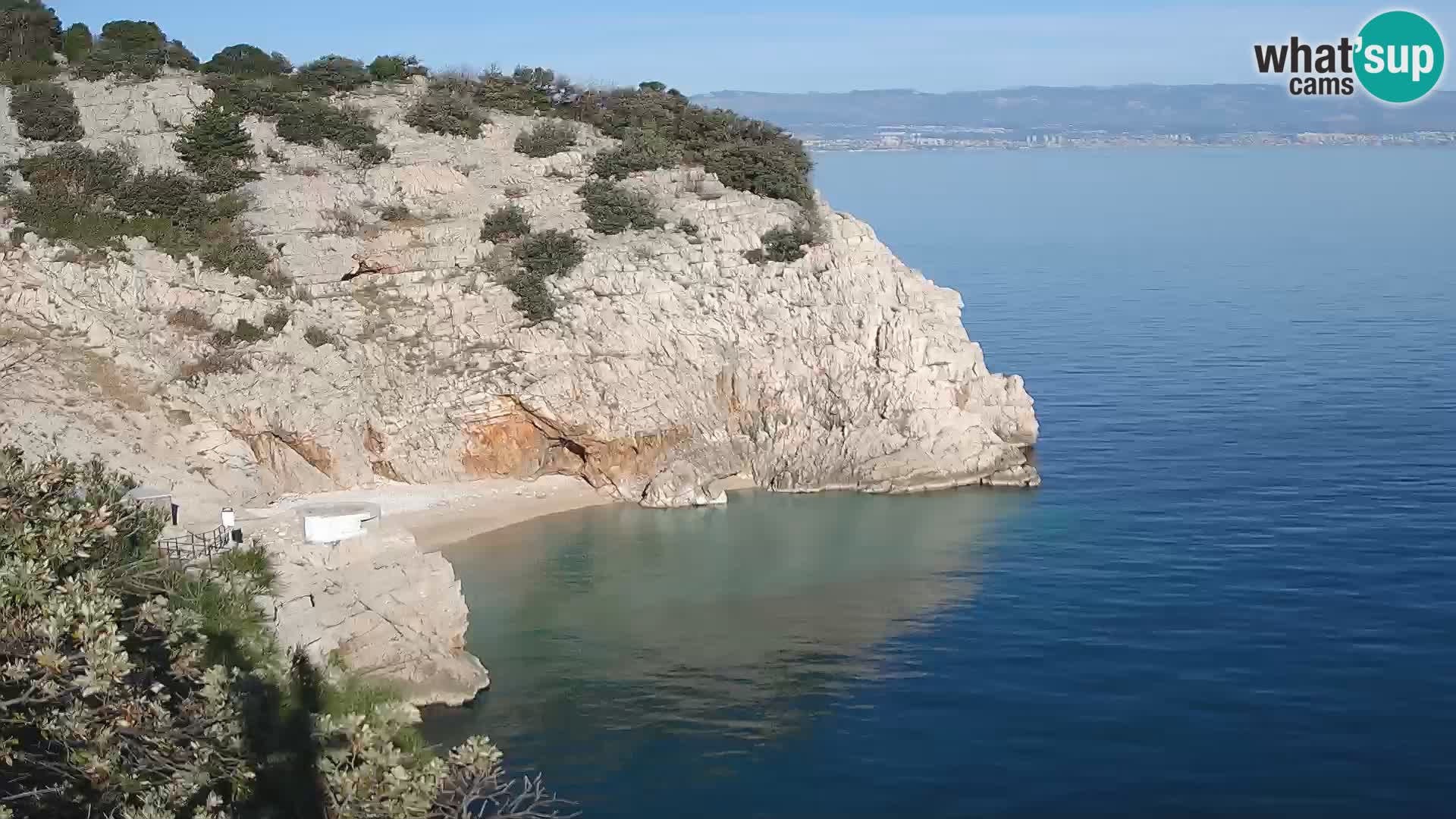 Webcam plage Brseč à Mošćenička Draga, Croatie