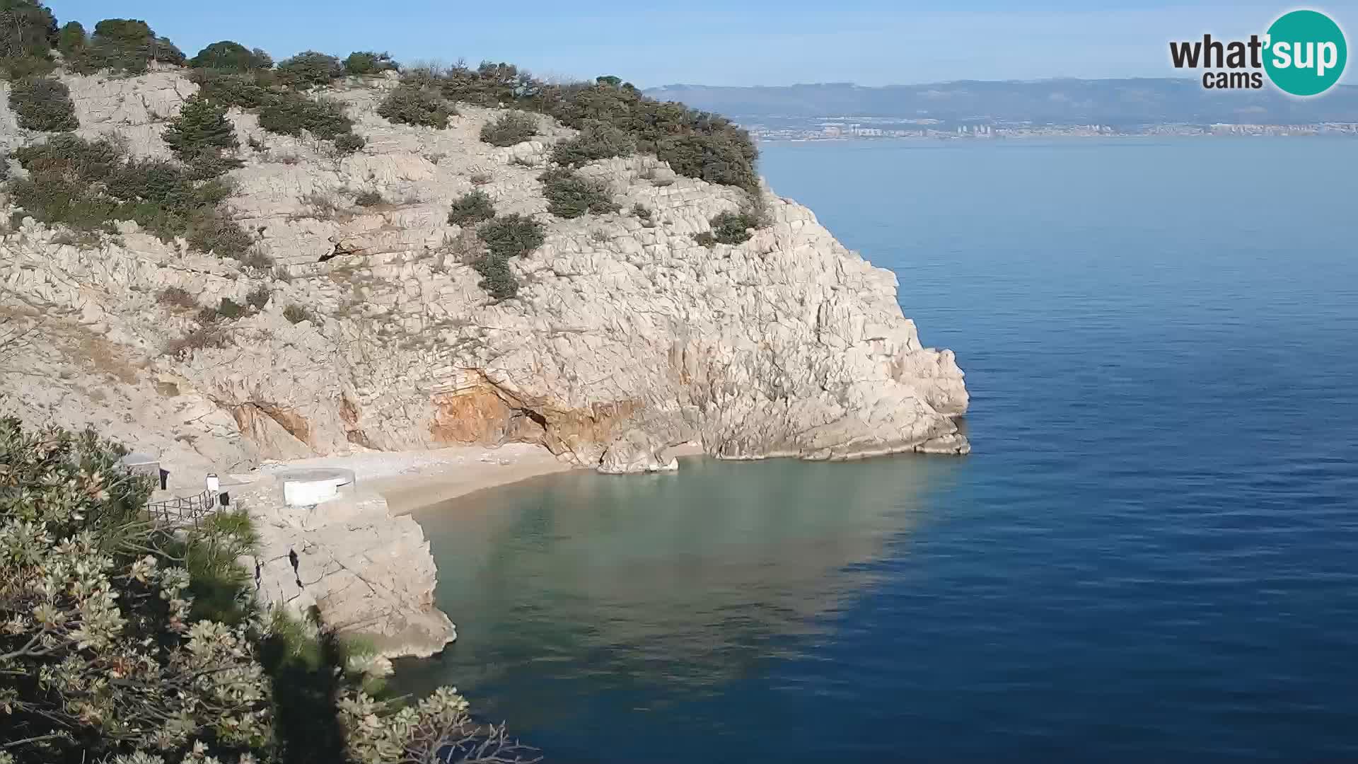 Spletna kamera Brseč plaža – Mošćenička Draga – Hrvaška