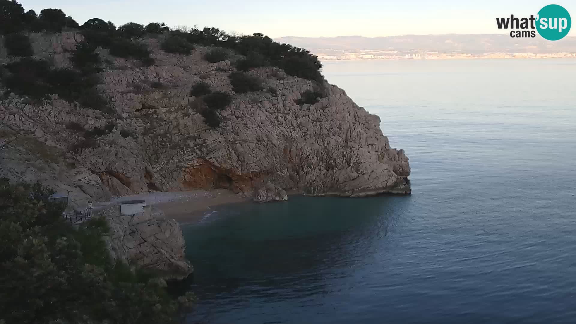 Webcam plage Brseč à Mošćenička Draga, Croatie