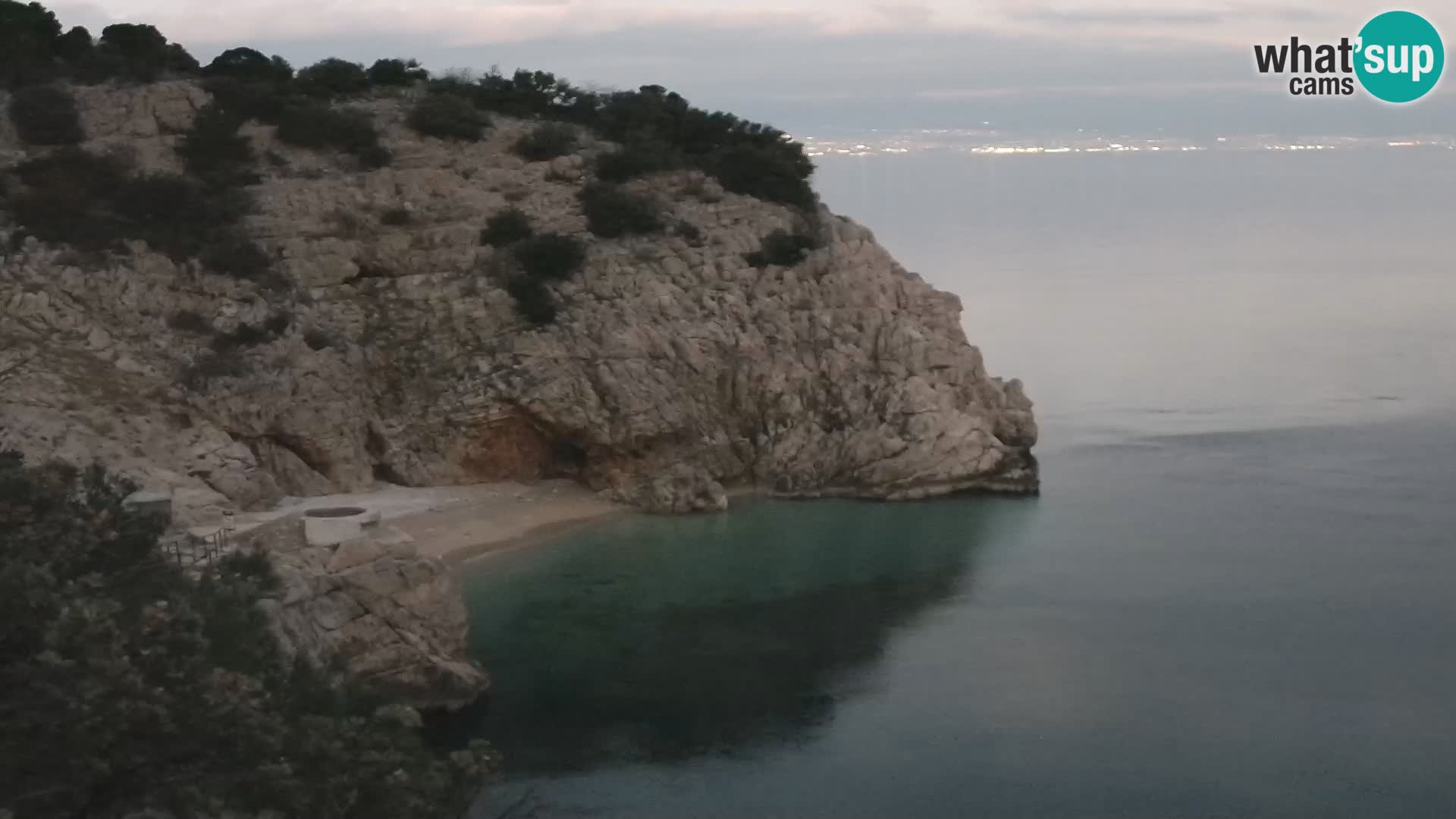 Cámara web de la playa de Brseč en Mošćenička Draga, Croacia
