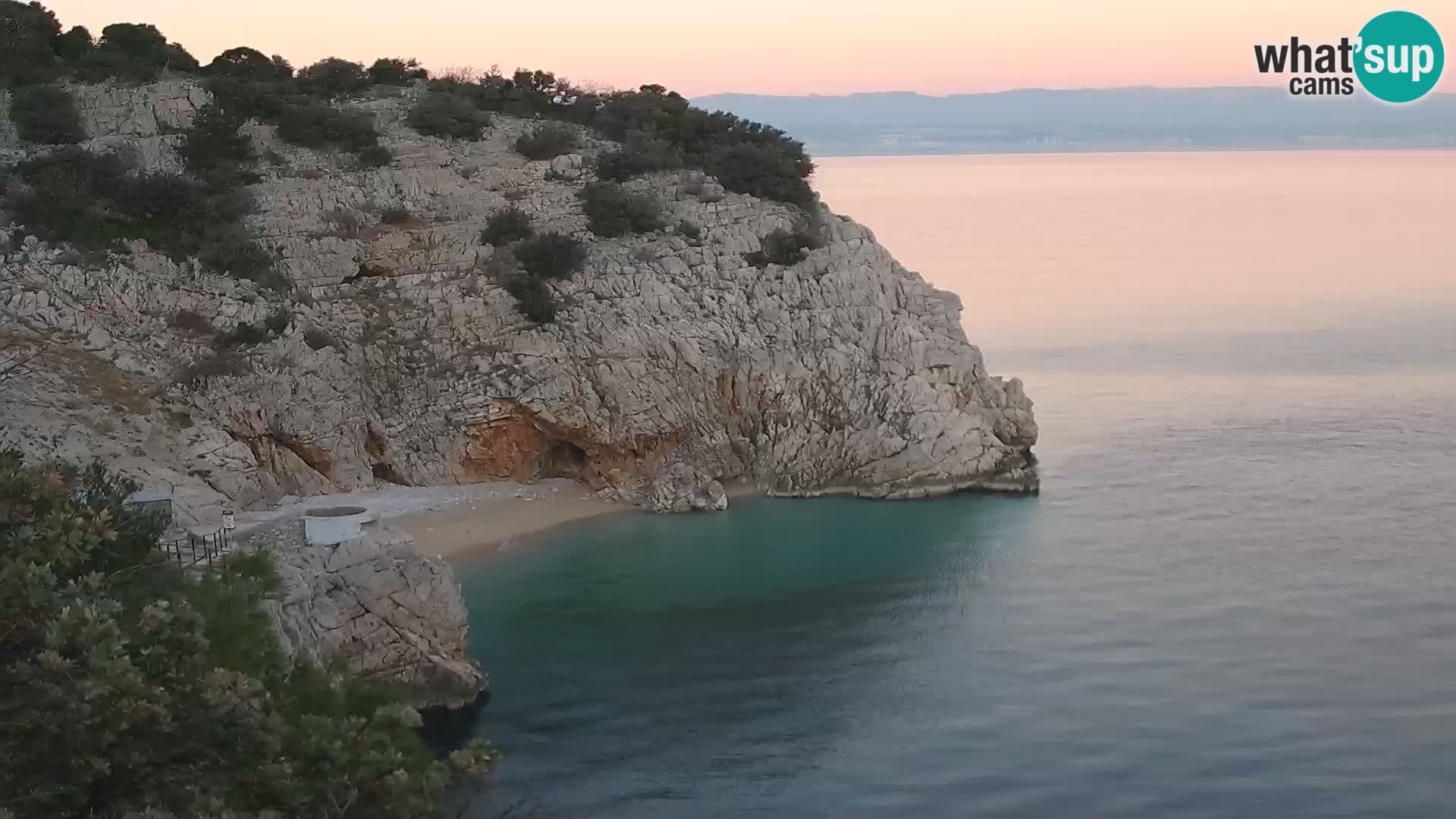 Cámara web de la playa de Brseč en Mošćenička Draga, Croacia