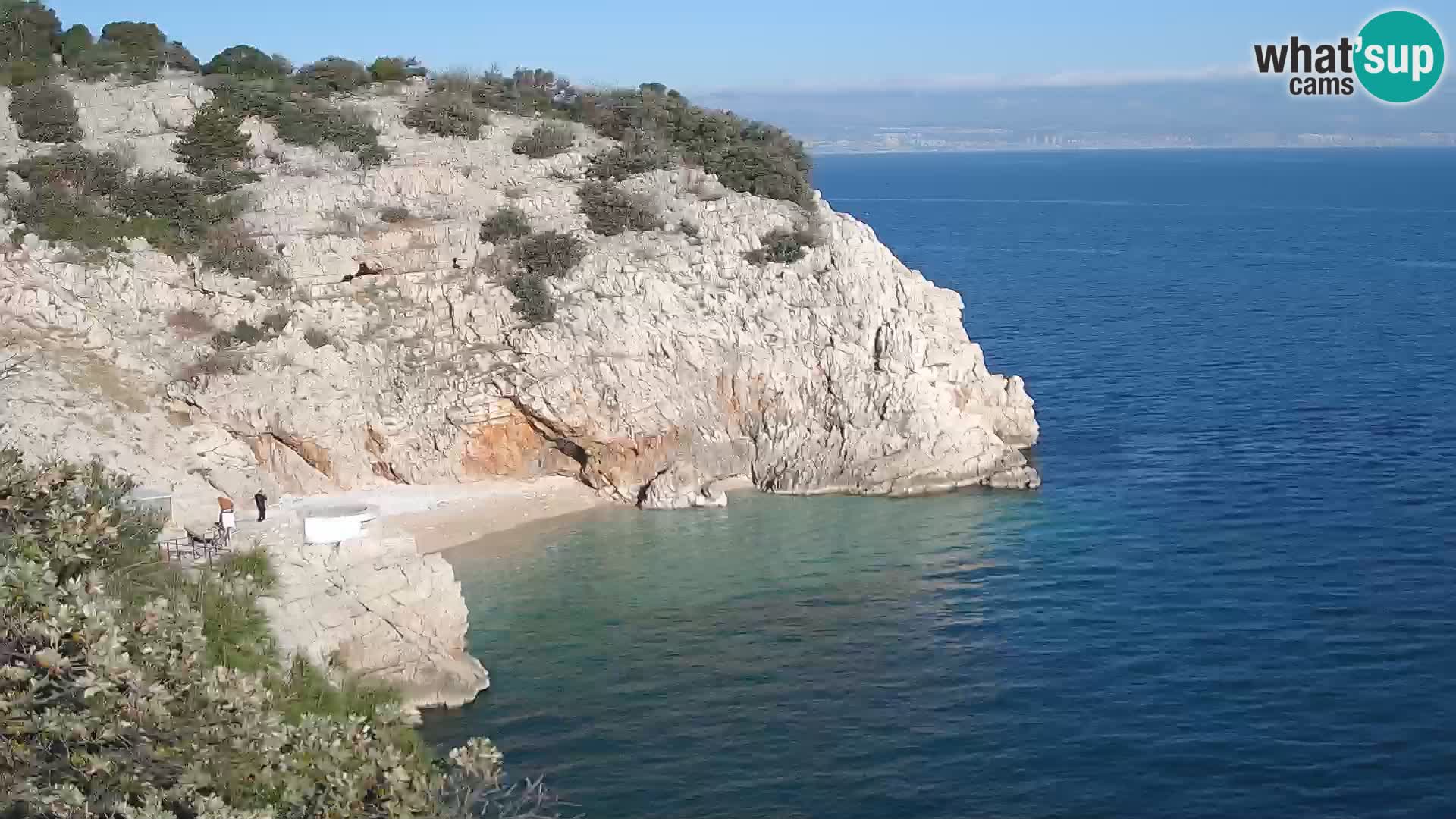 Webcam plage Brseč à Mošćenička Draga, Croatie