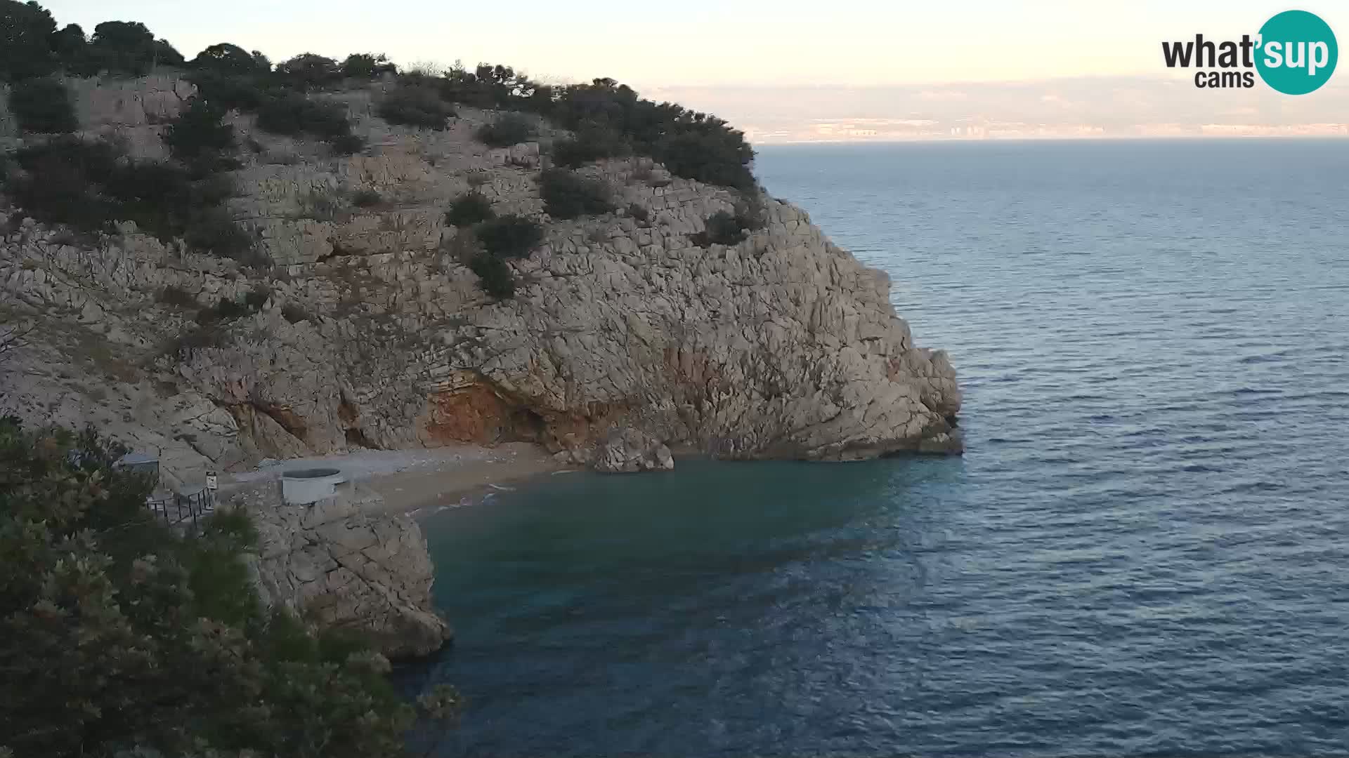 Webcam plage Brseč à Mošćenička Draga, Croatie