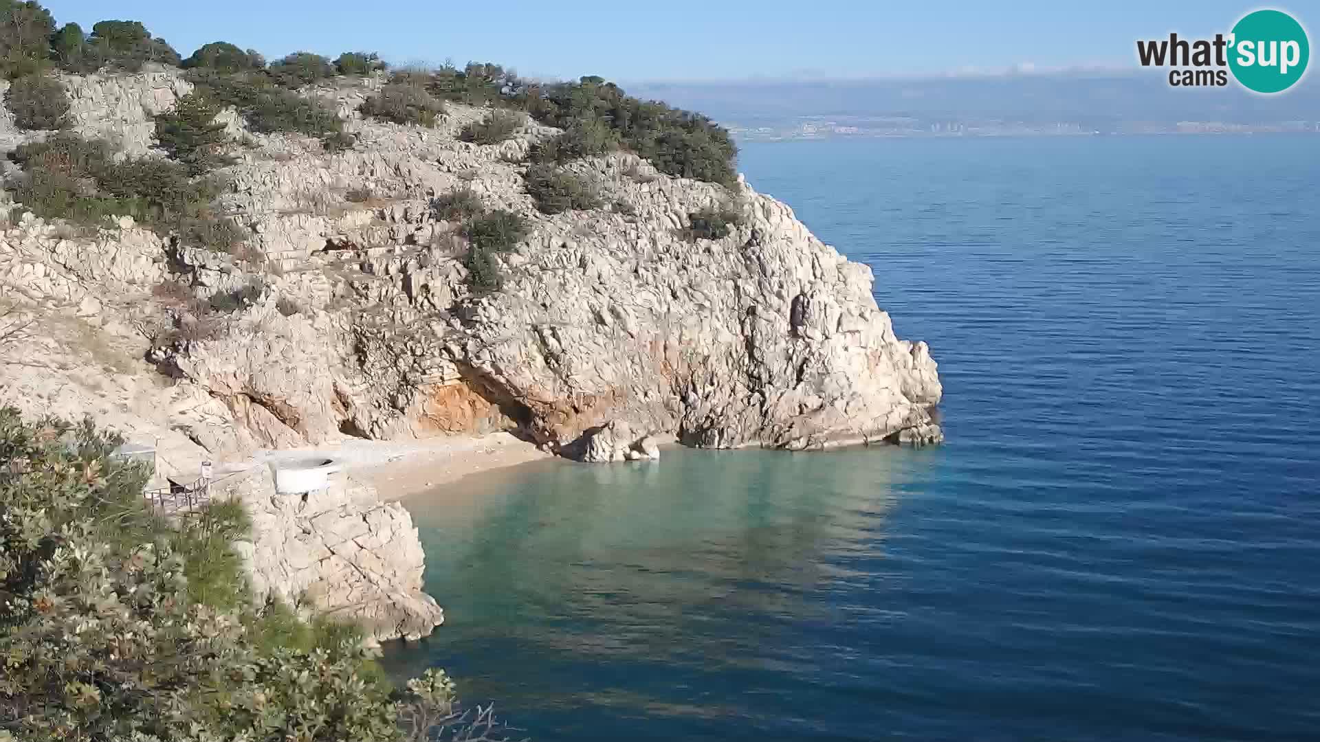 Cámara web de la playa de Brseč en Mošćenička Draga, Croacia
