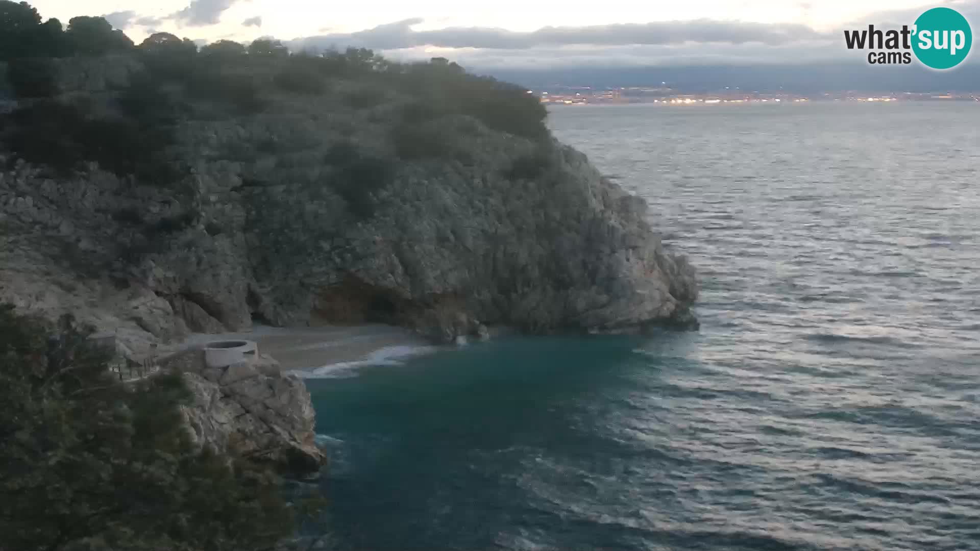 Webcam plage Brseč à Mošćenička Draga, Croatie