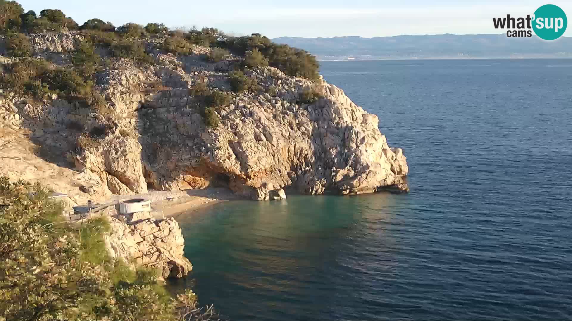 Webcam plage Brseč à Mošćenička Draga, Croatie