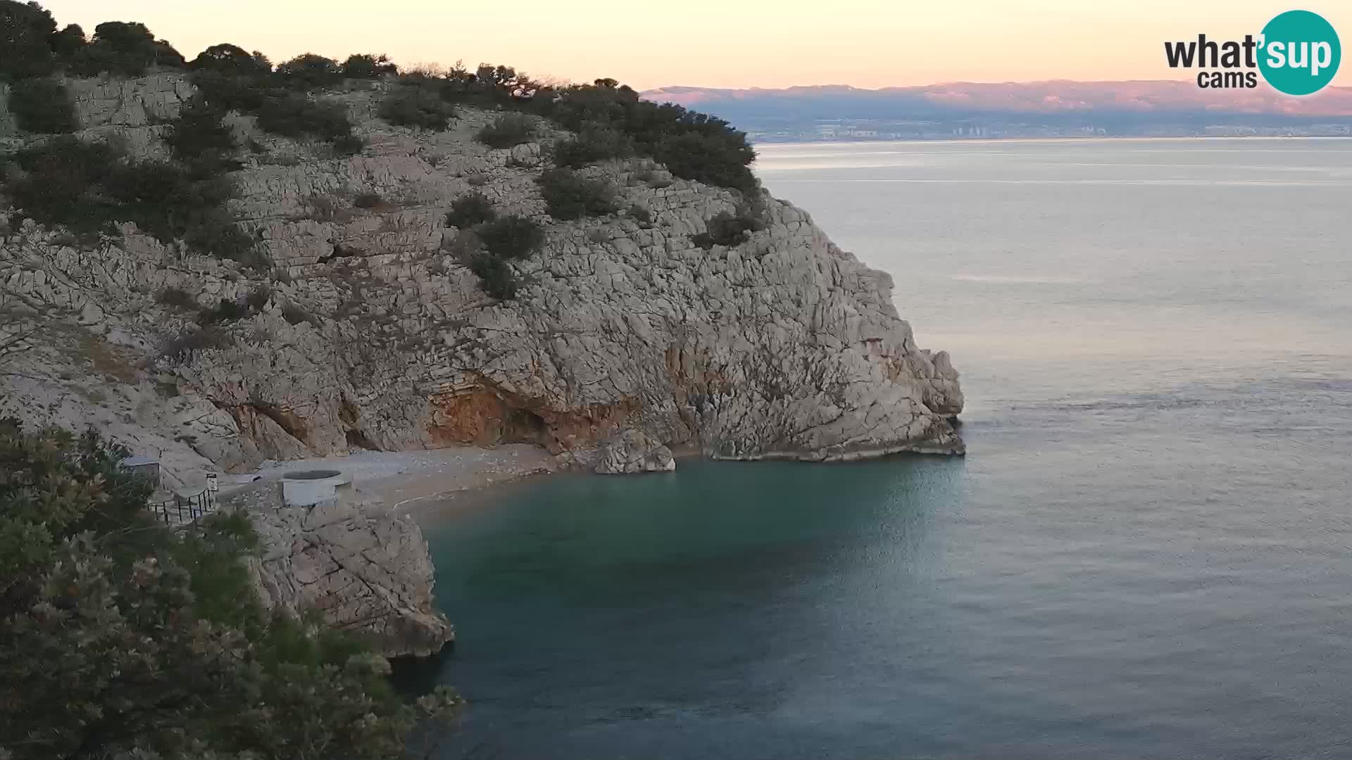 Cámara web de la playa de Brseč en Mošćenička Draga, Croacia
