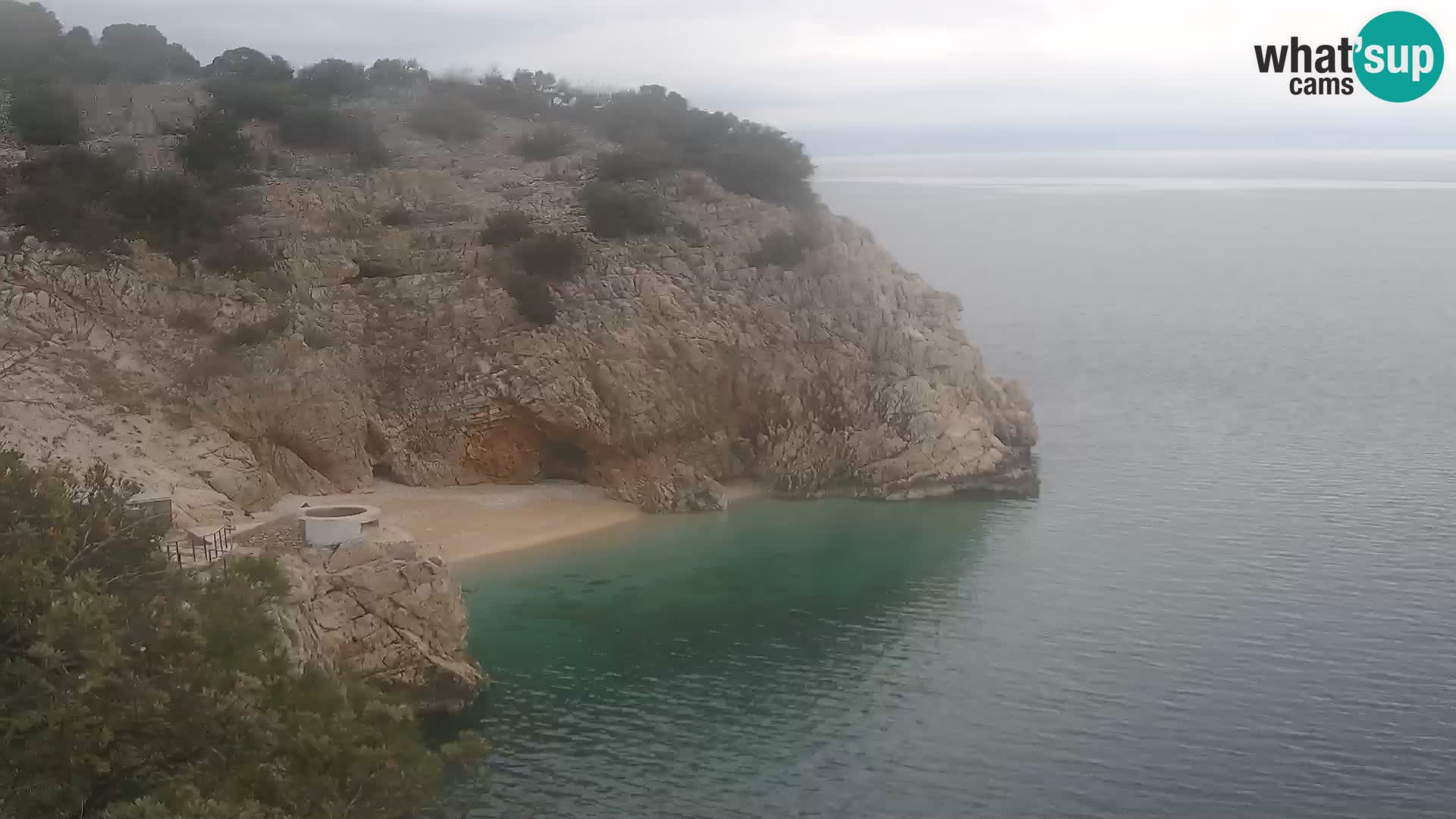 Cámara web de la playa de Brseč en Mošćenička Draga, Croacia