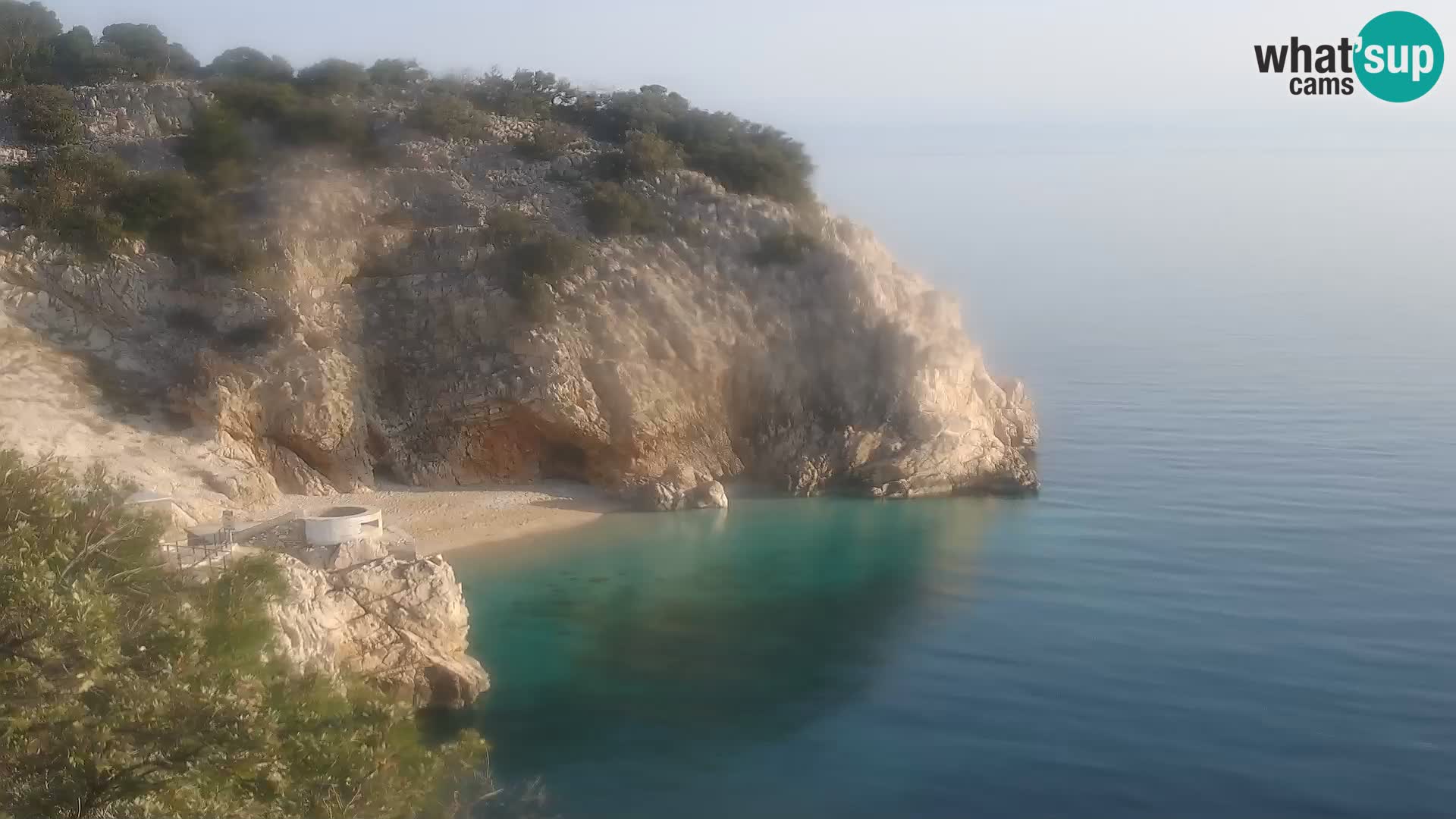Cámara web de la playa de Brseč en Mošćenička Draga, Croacia