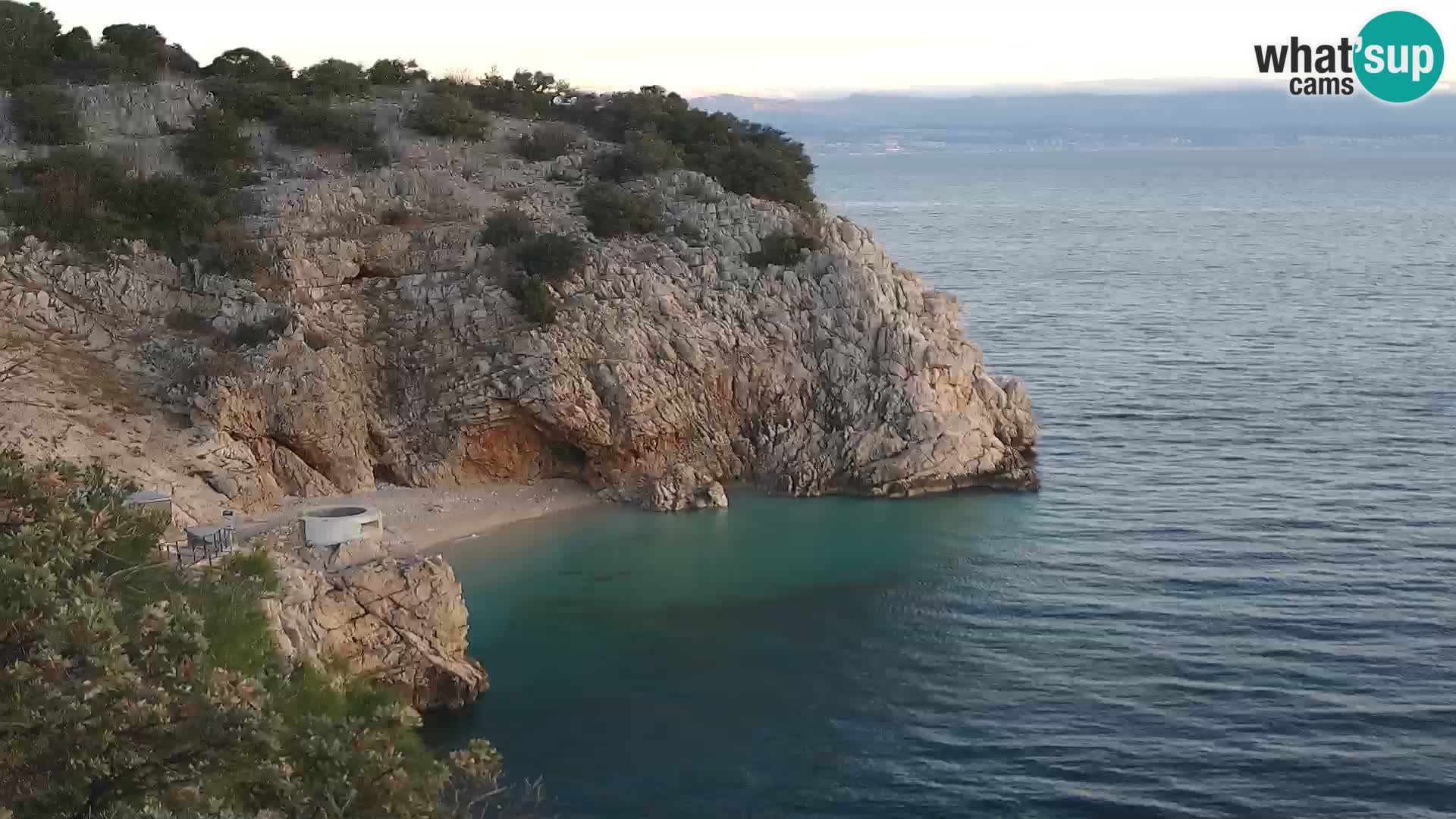 Cámara web de la playa de Brseč en Mošćenička Draga, Croacia