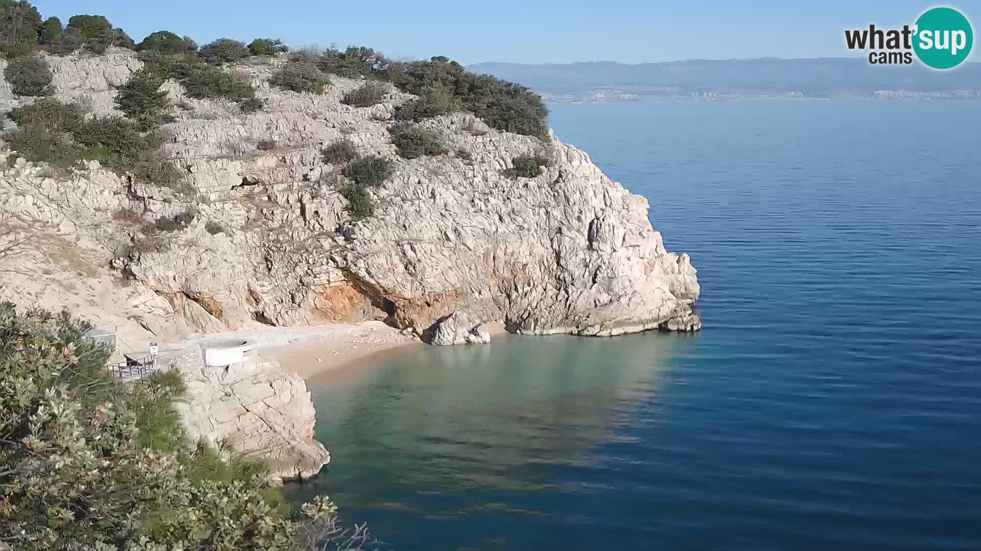 Spletna kamera Brseč plaža – Mošćenička Draga – Hrvaška