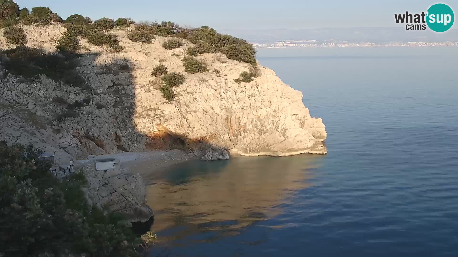 Spletna kamera Brseč plaža – Mošćenička Draga – Hrvaška