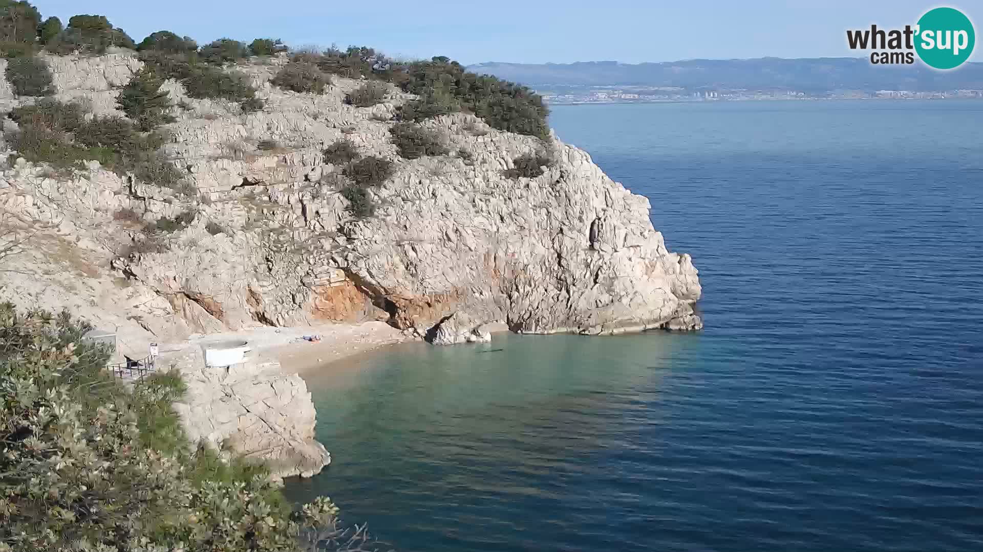 Cámara web de la playa de Brseč en Mošćenička Draga, Croacia