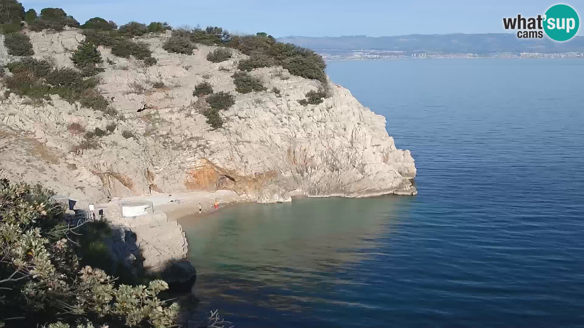 Webcam plage Brseč à Mošćenička Draga, Croatie