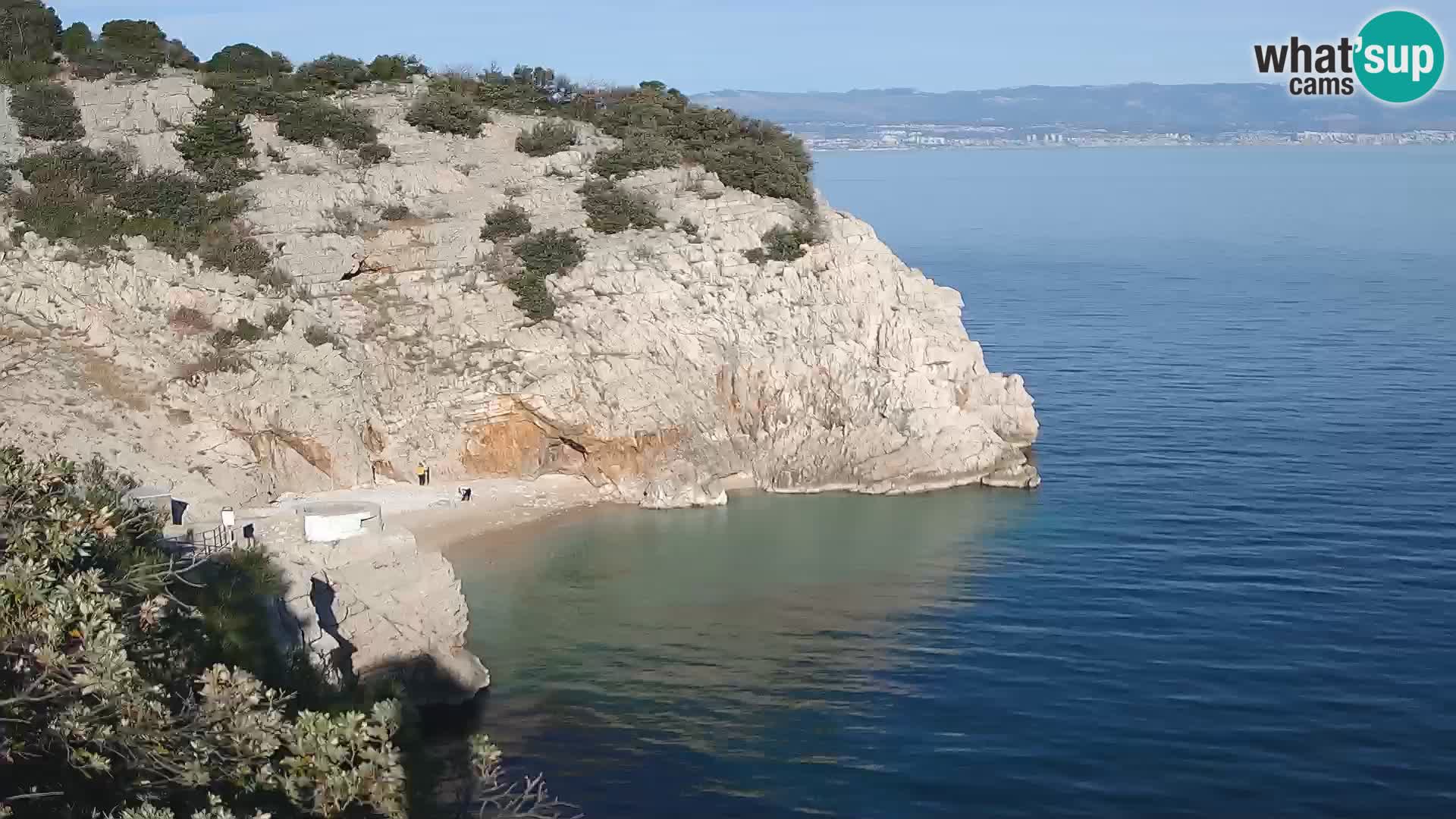 Spletna kamera Brseč plaža – Mošćenička Draga – Hrvaška