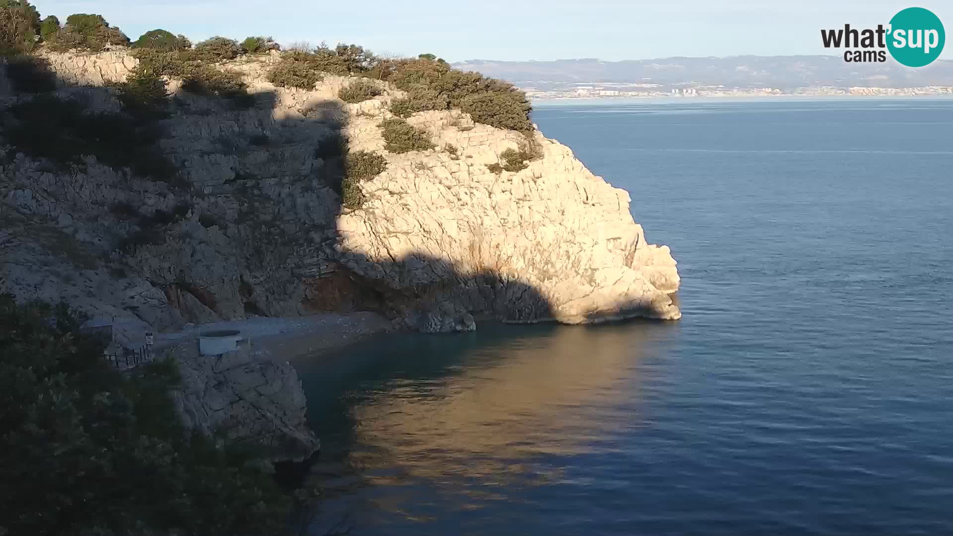 Webcam plage Brseč à Mošćenička Draga, Croatie
