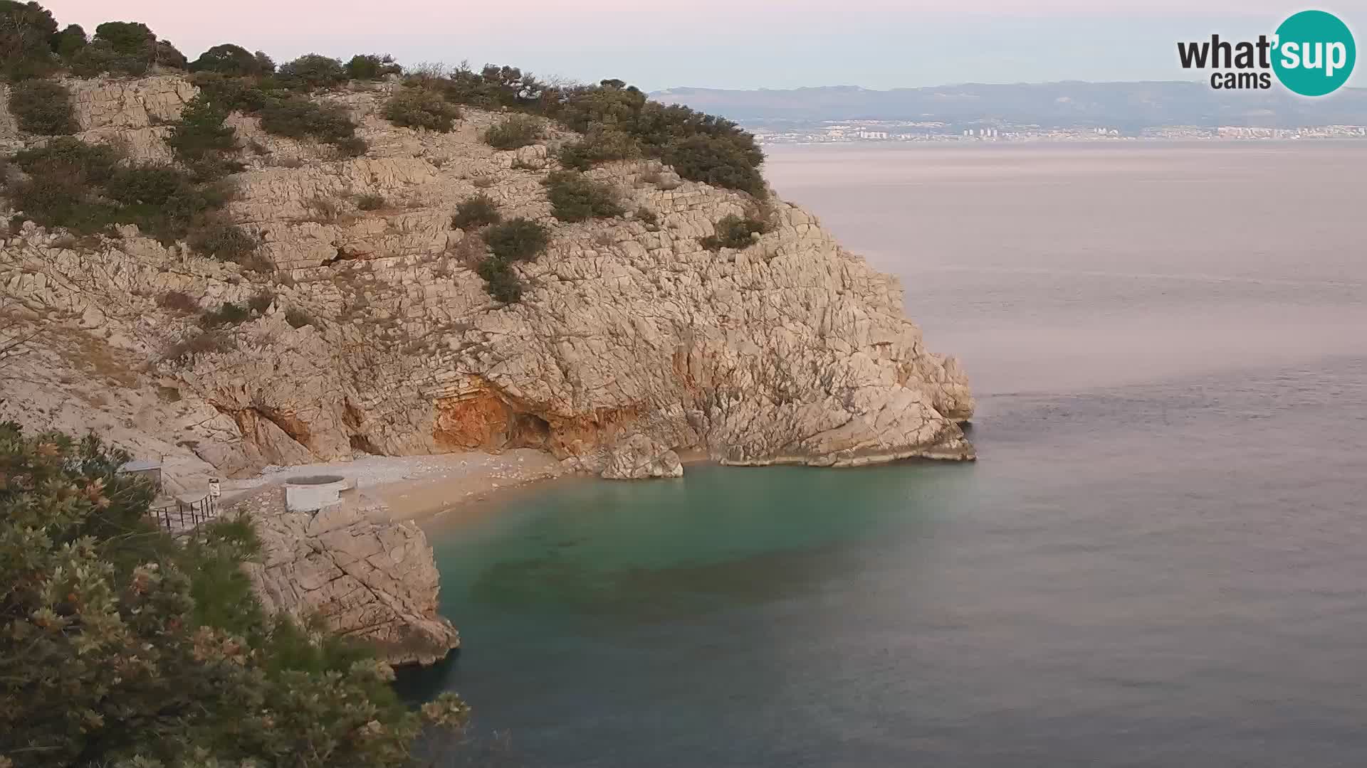 Webcam plage Brseč à Mošćenička Draga, Croatie