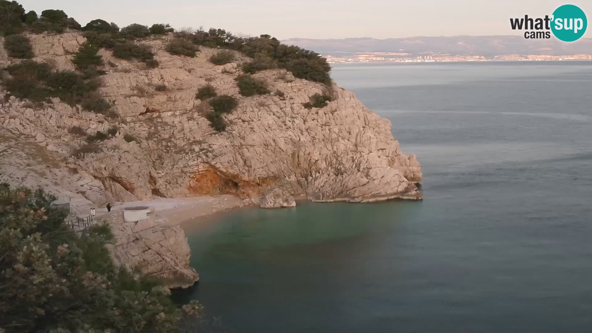 Webcam plage Brseč à Mošćenička Draga, Croatie