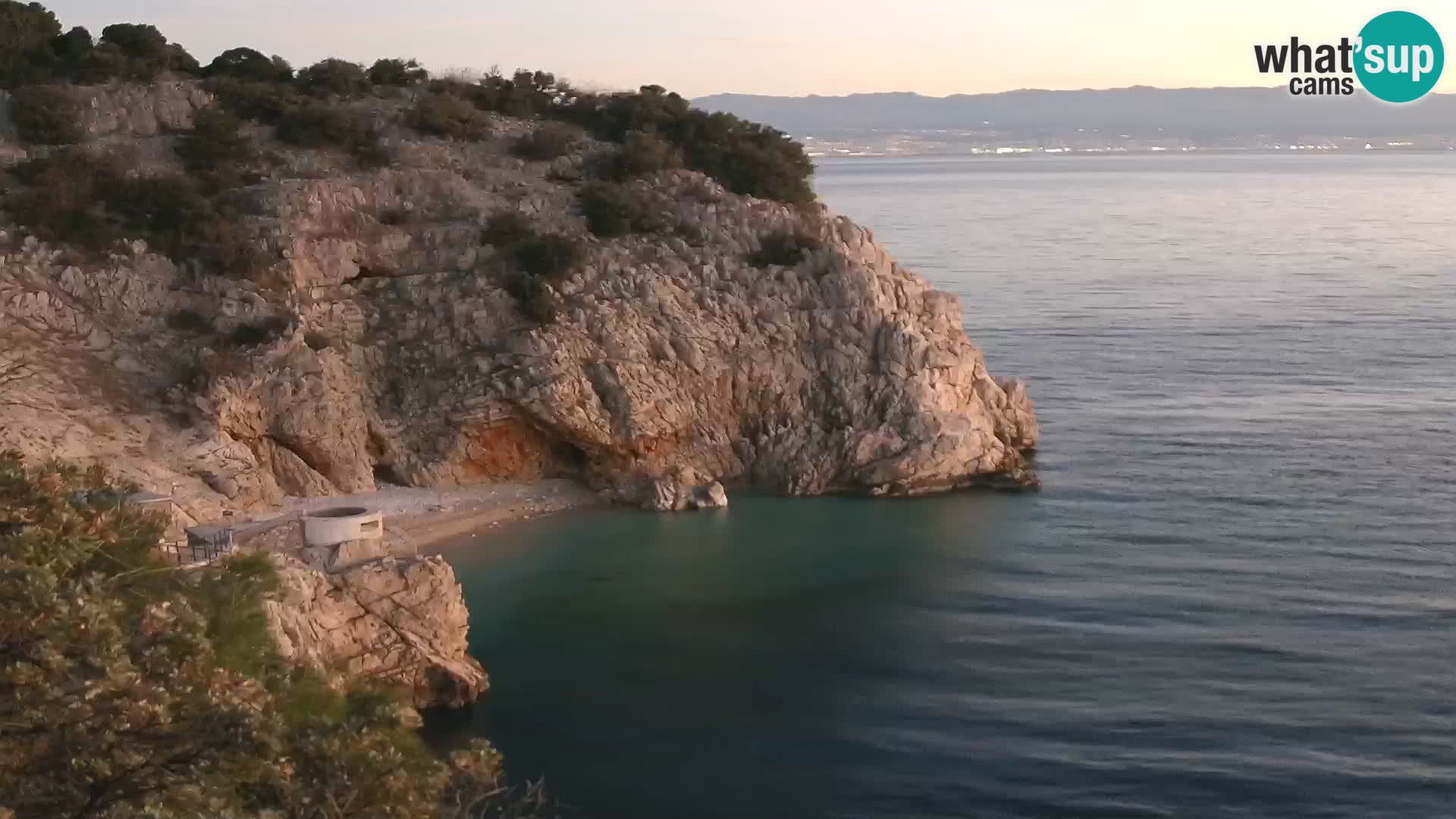 Cámara web de la playa de Brseč en Mošćenička Draga, Croacia