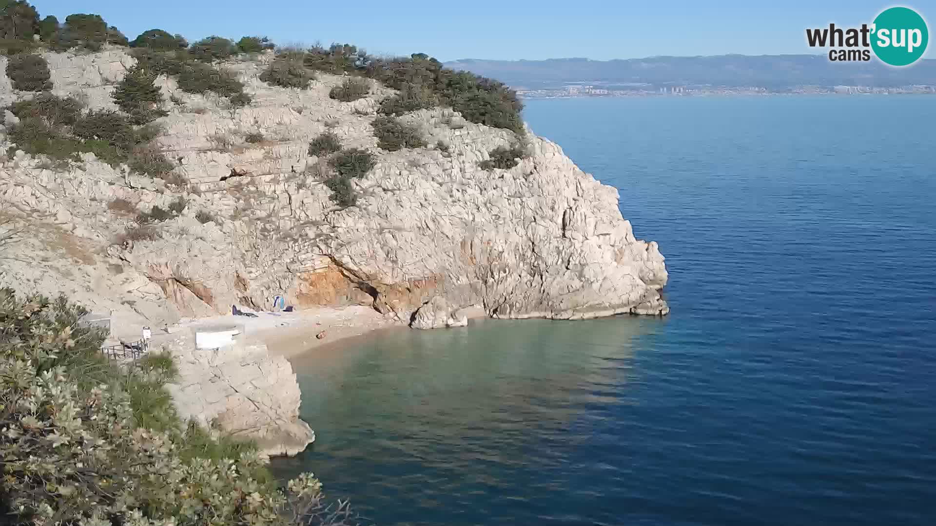 Spletna kamera Brseč plaža – Mošćenička Draga – Hrvaška
