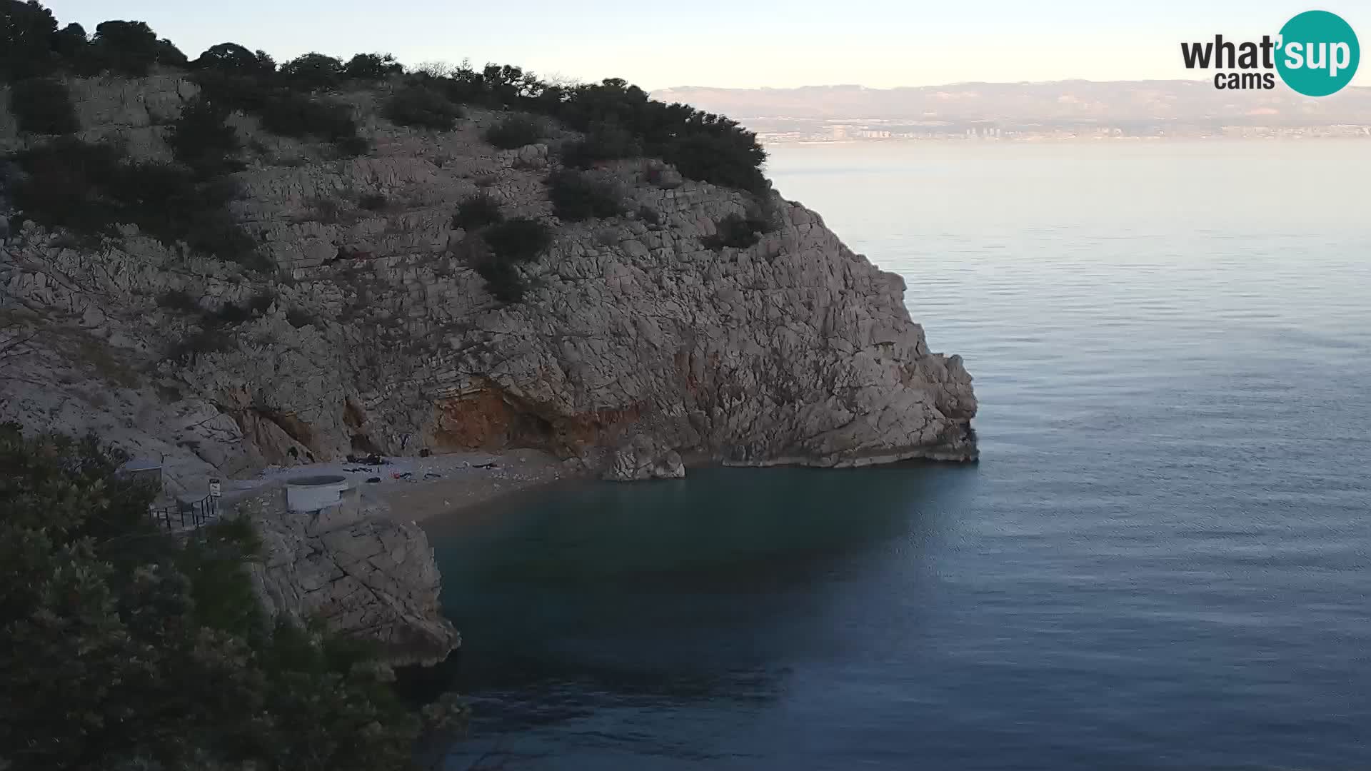 Webcam plage Brseč à Mošćenička Draga, Croatie
