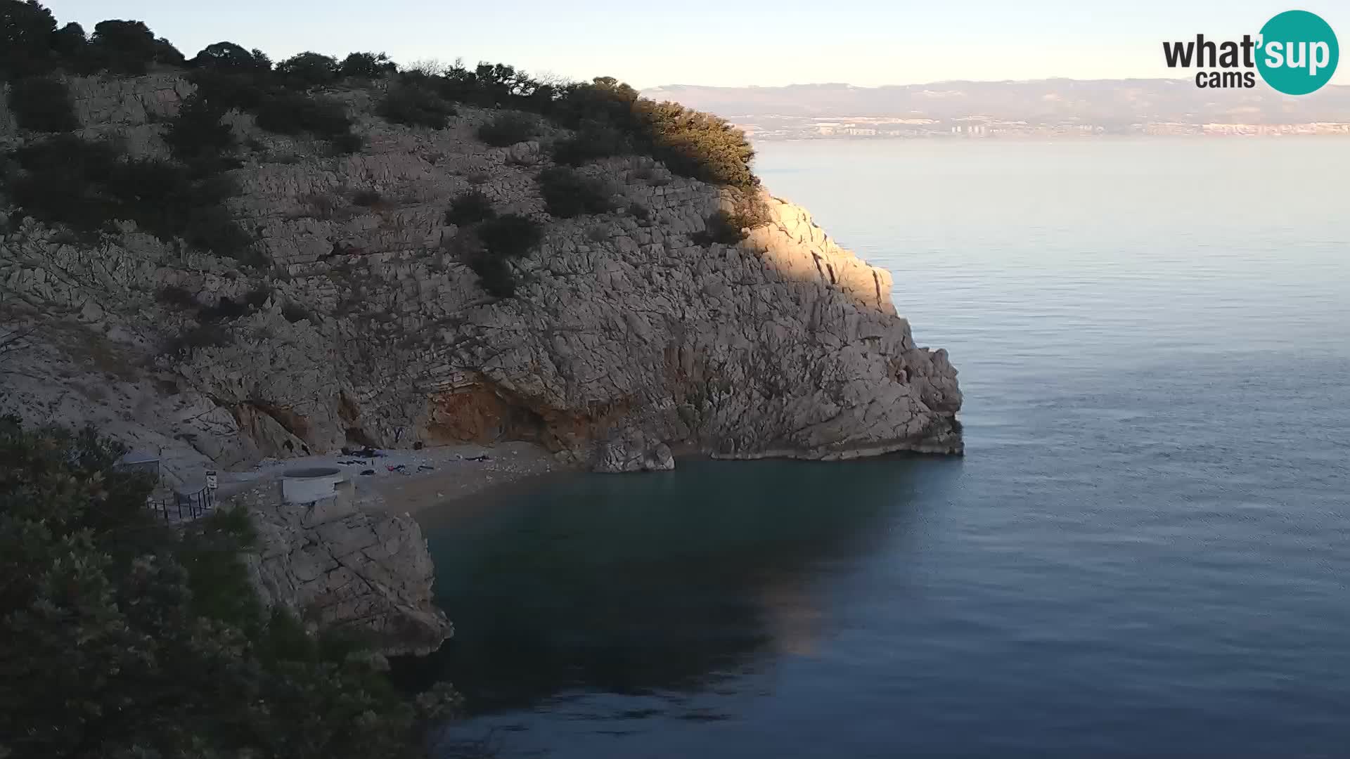 Webcam plage Brseč à Mošćenička Draga, Croatie