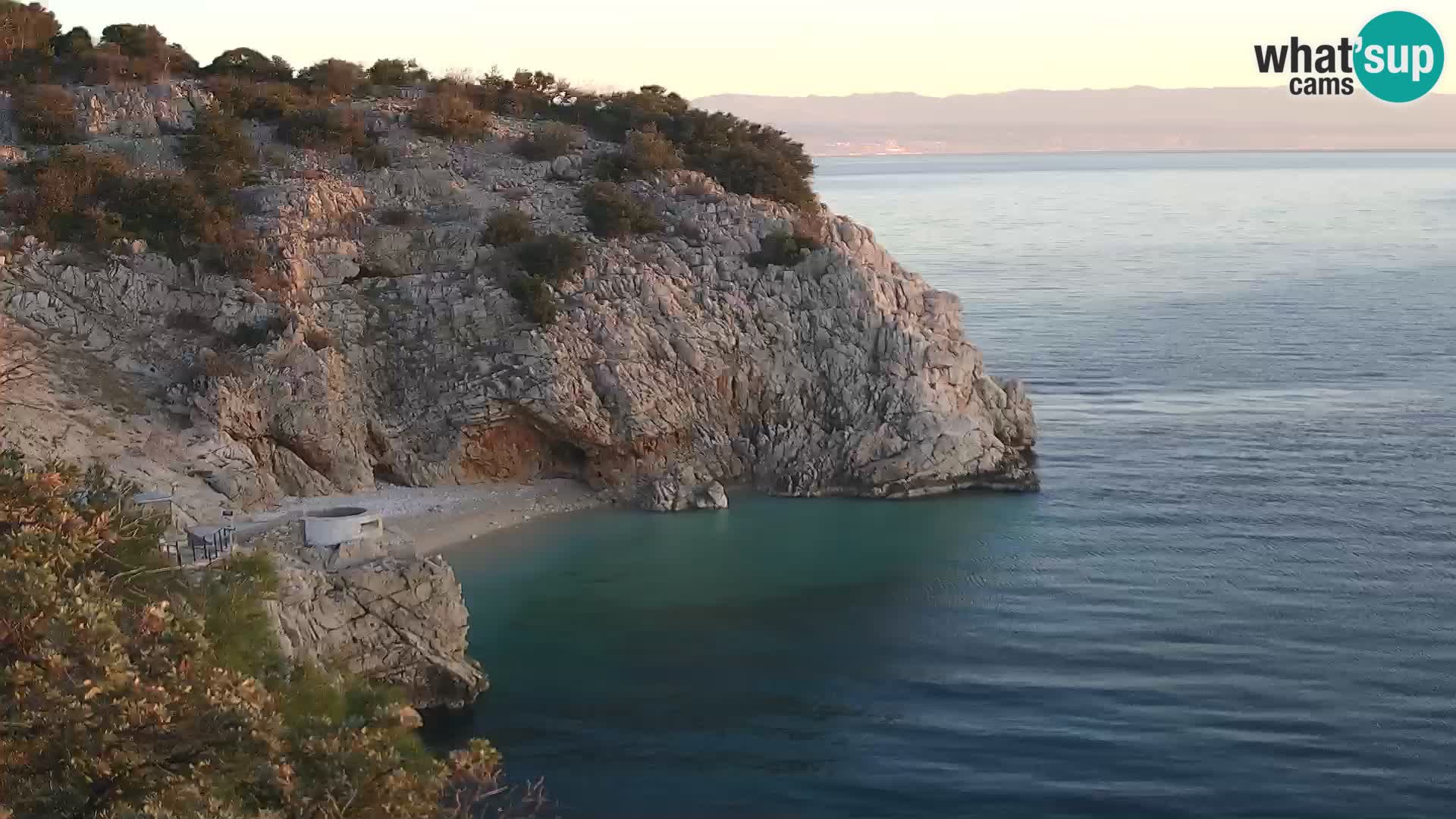 Webcam plage Brseč à Mošćenička Draga, Croatie