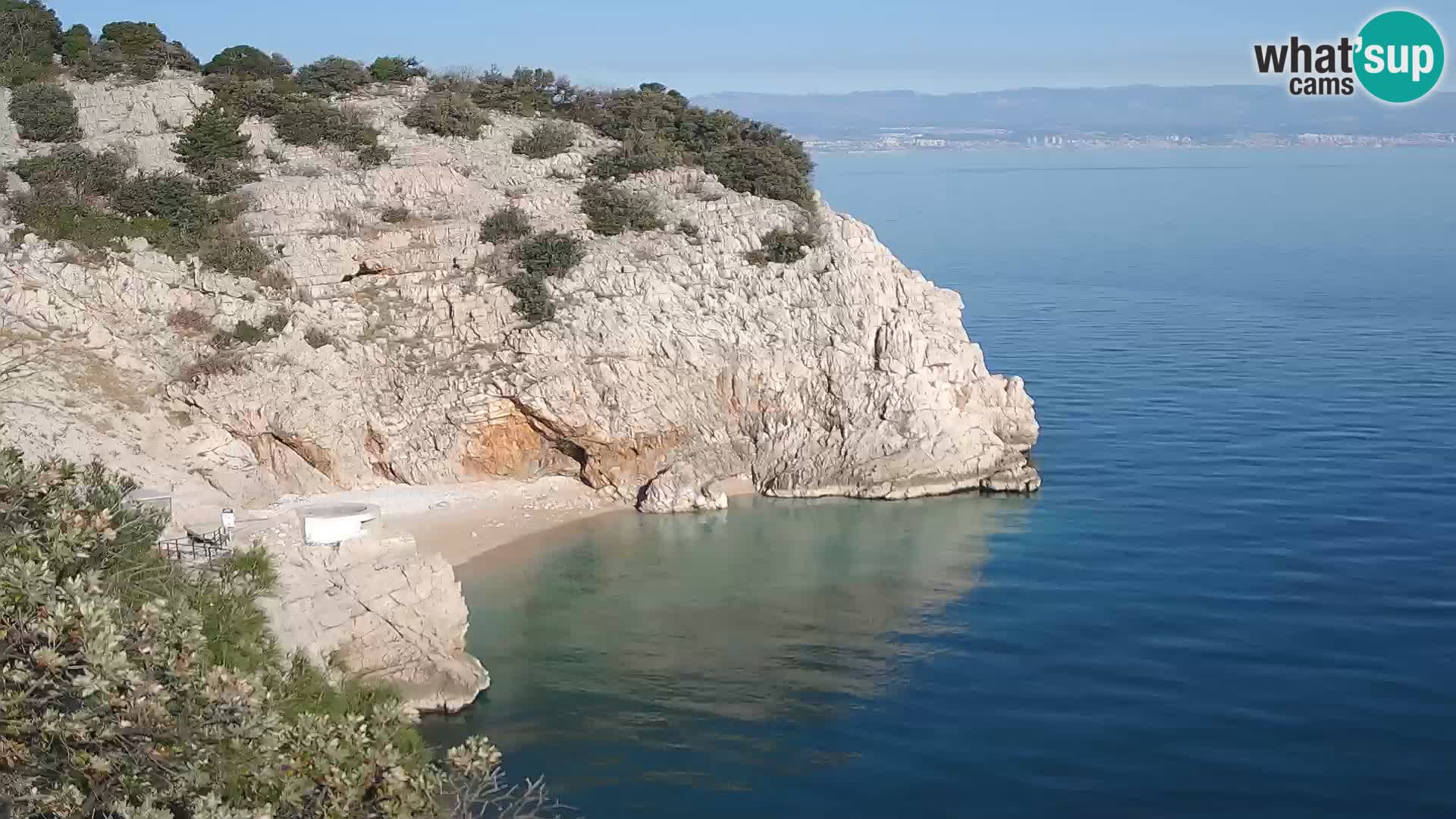 Webcam plage Brseč à Mošćenička Draga, Croatie