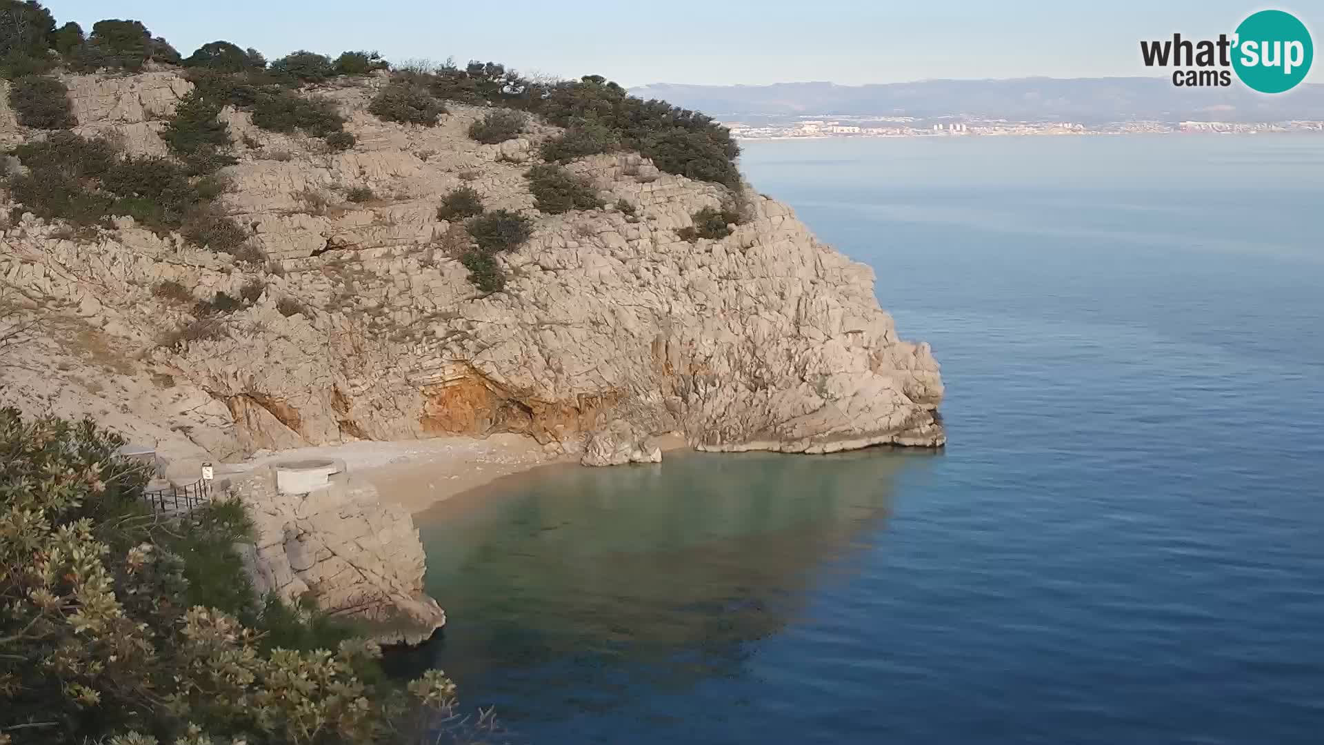 Cámara web de la playa de Brseč en Mošćenička Draga, Croacia