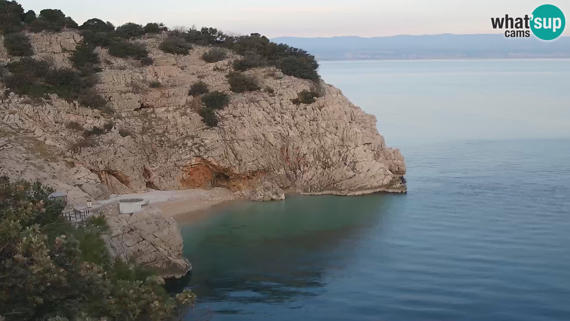 Webcam plage Brseč à Mošćenička Draga, Croatie