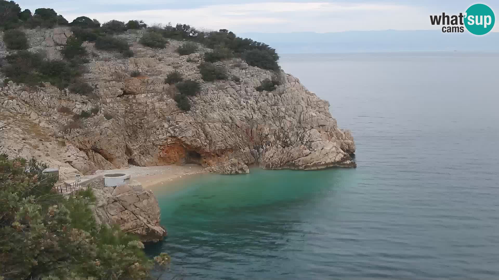 Webcam plage Brseč à Mošćenička Draga, Croatie