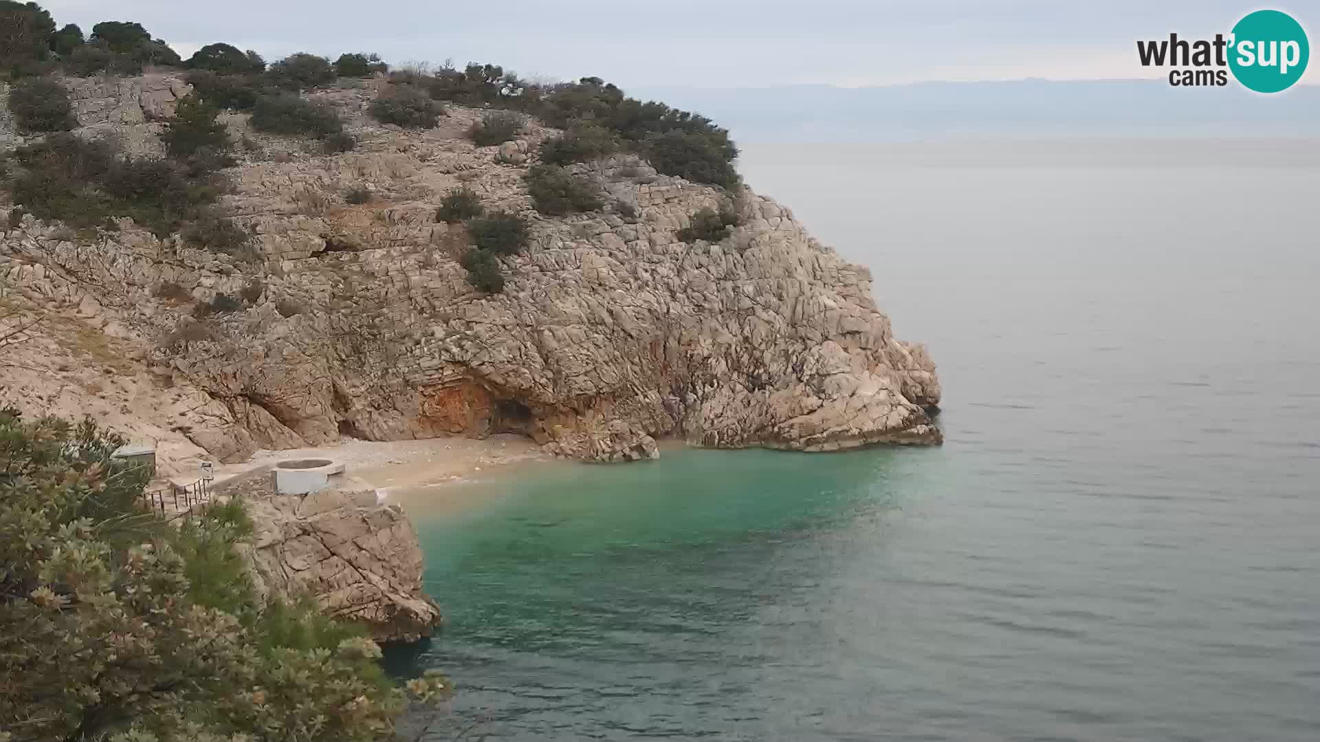 Cámara web de la playa de Brseč en Mošćenička Draga, Croacia