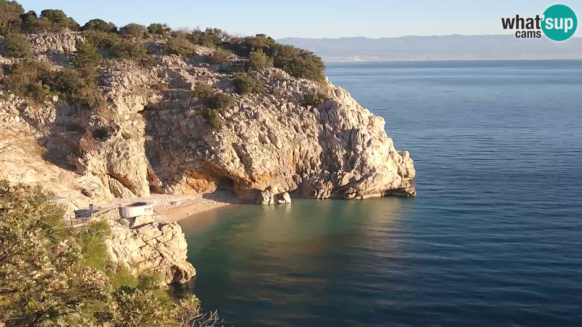 Cámara web de la playa de Brseč en Mošćenička Draga, Croacia
