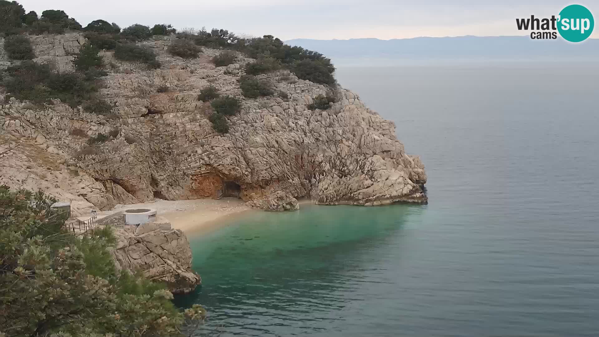 Cámara web de la playa de Brseč en Mošćenička Draga, Croacia