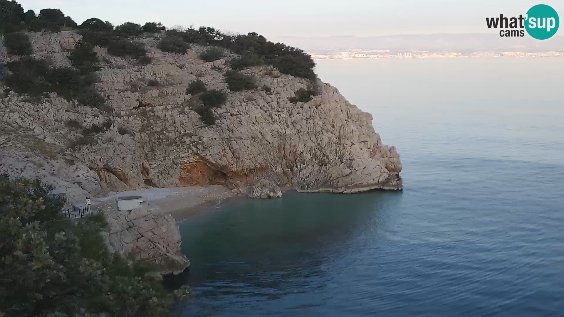 Webcam plage Brseč à Mošćenička Draga, Croatie
