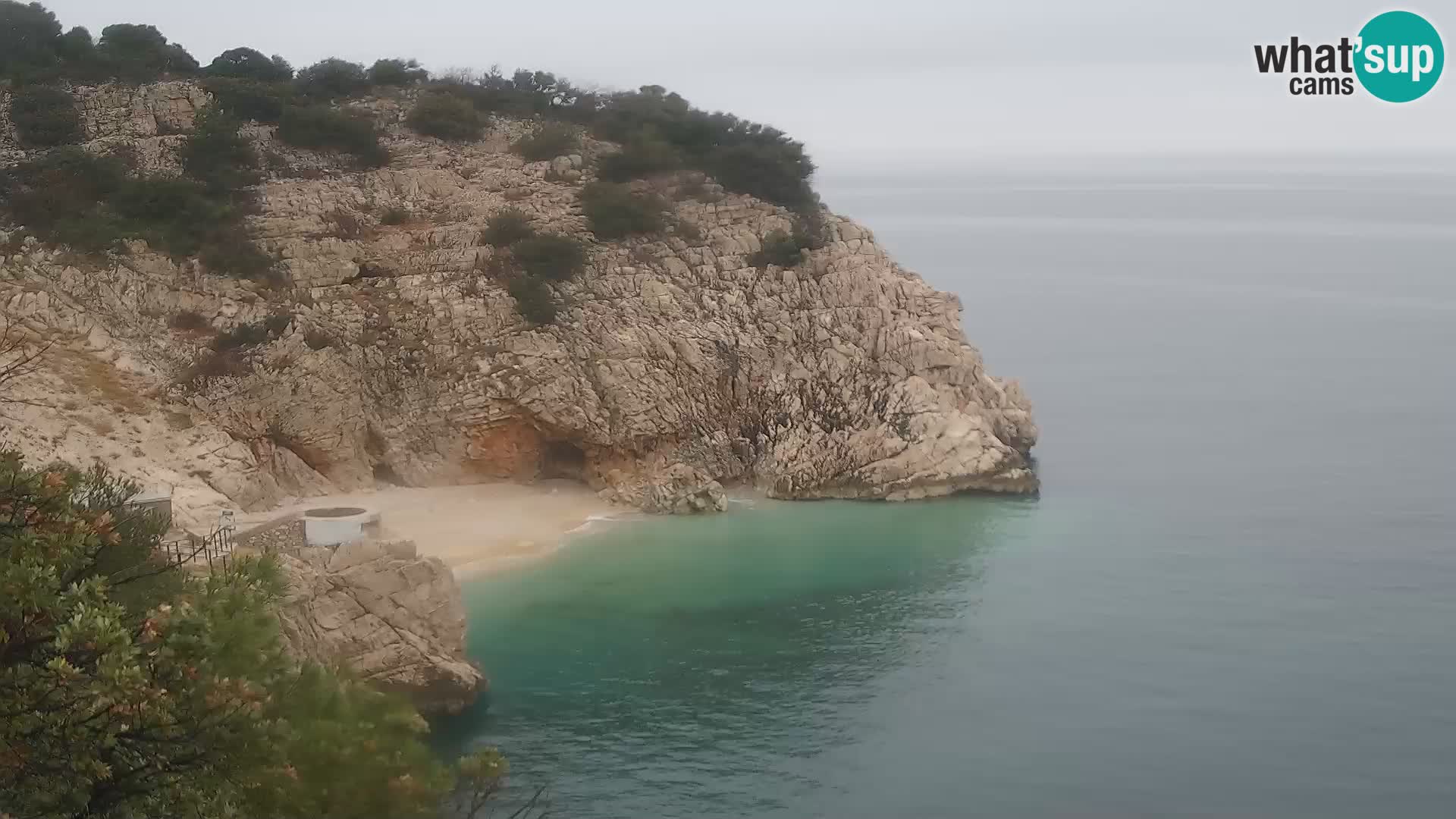Cámara web de la playa de Brseč en Mošćenička Draga, Croacia