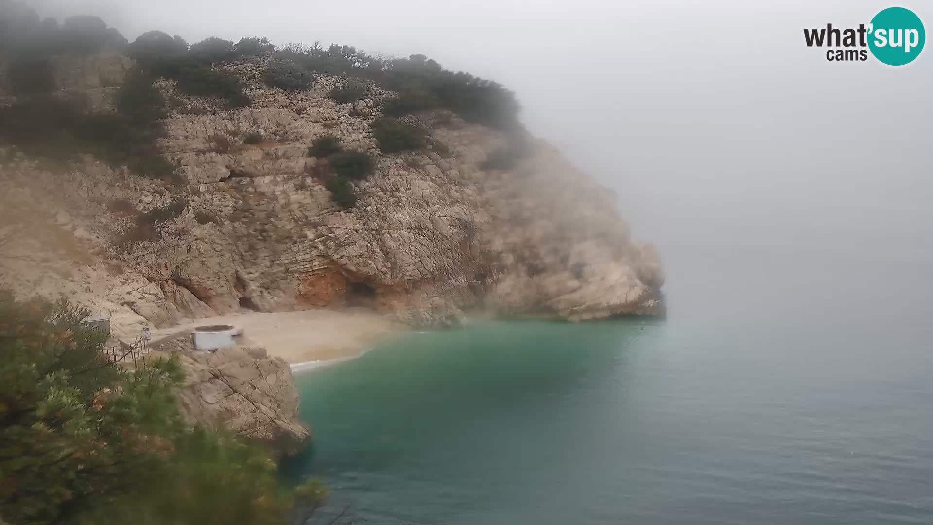 Cámara web de la playa de Brseč en Mošćenička Draga, Croacia