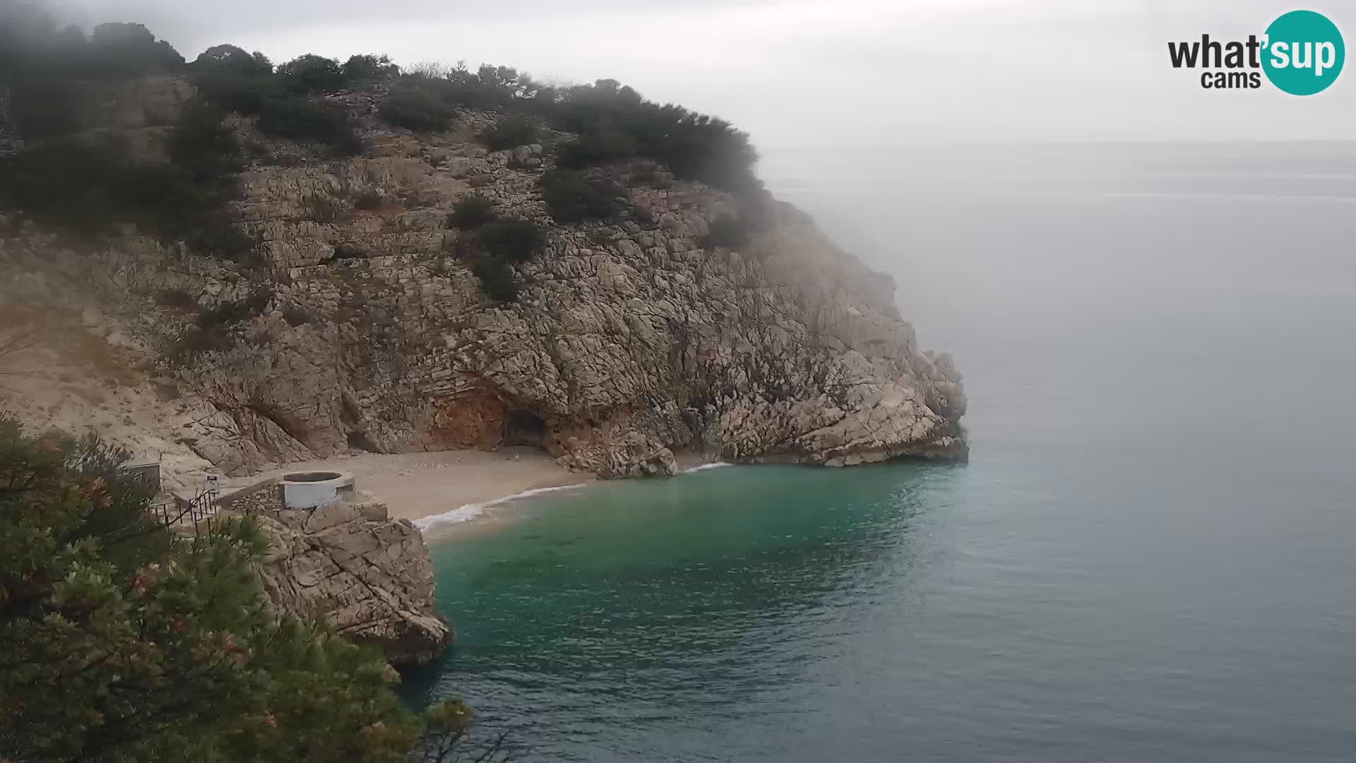 Spletna kamera Brseč plaža – Mošćenička Draga – Hrvaška