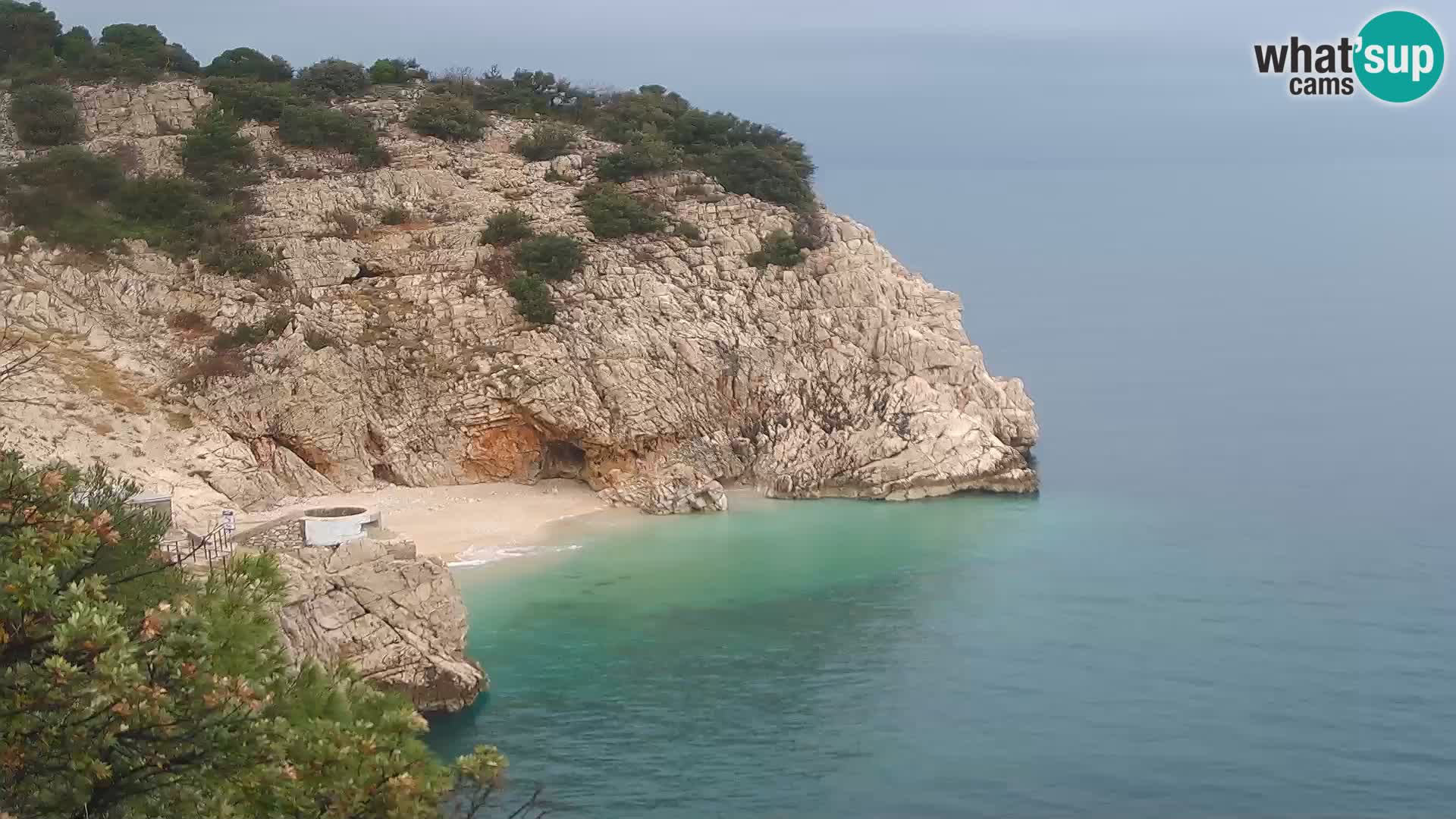 Cámara web de la playa de Brseč en Mošćenička Draga, Croacia