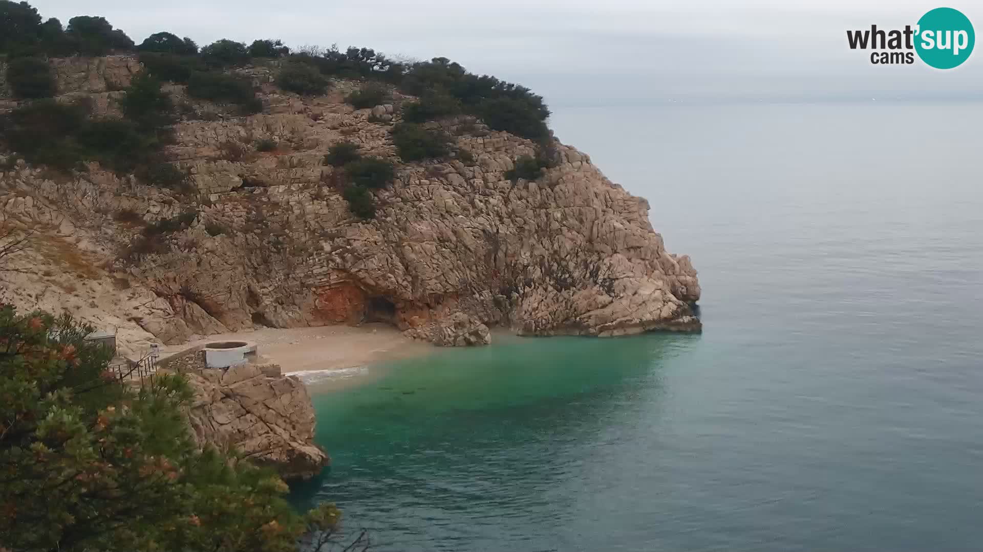 Cámara web de la playa de Brseč en Mošćenička Draga, Croacia