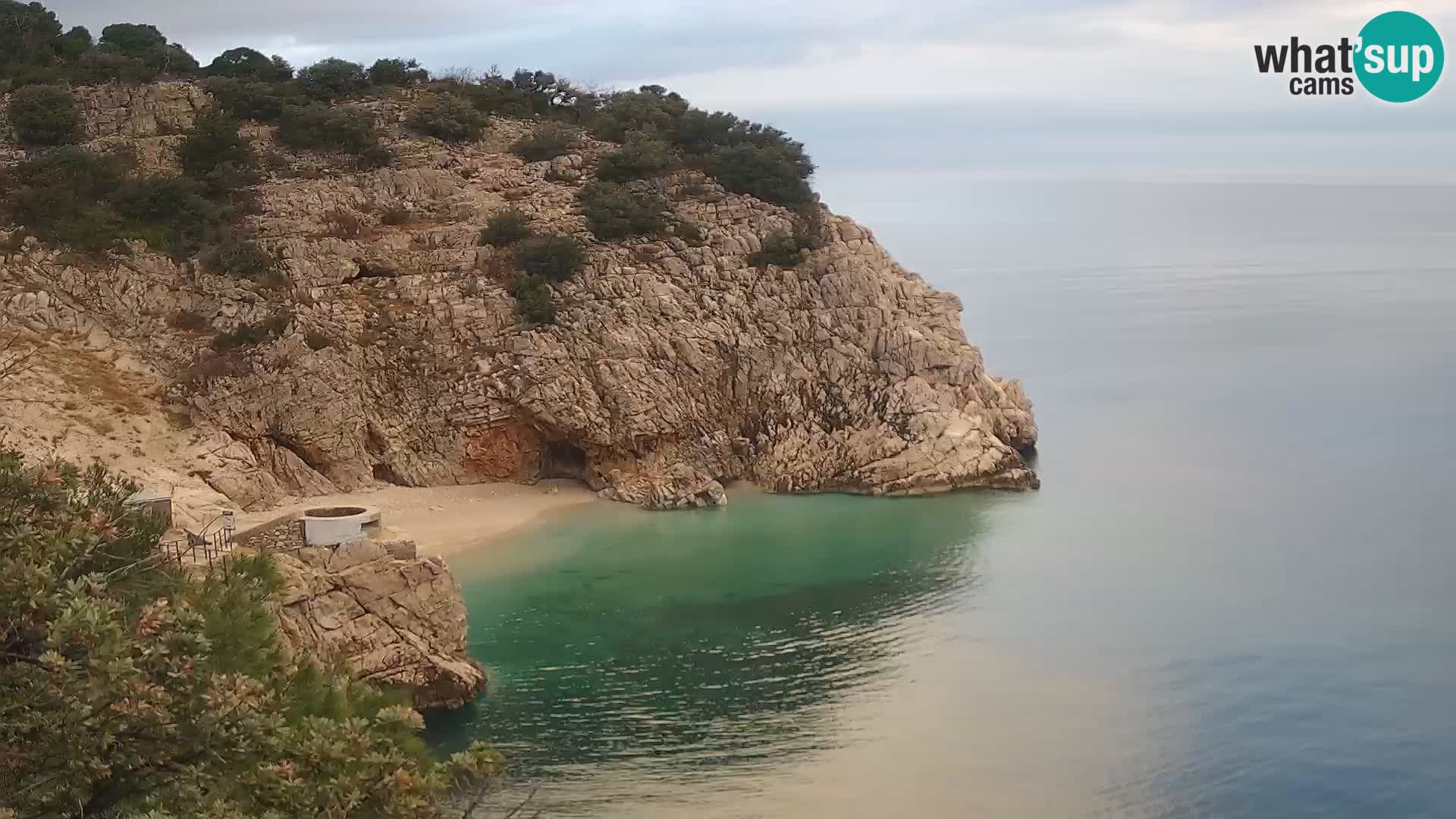 Webcam plage Brseč à Mošćenička Draga, Croatie